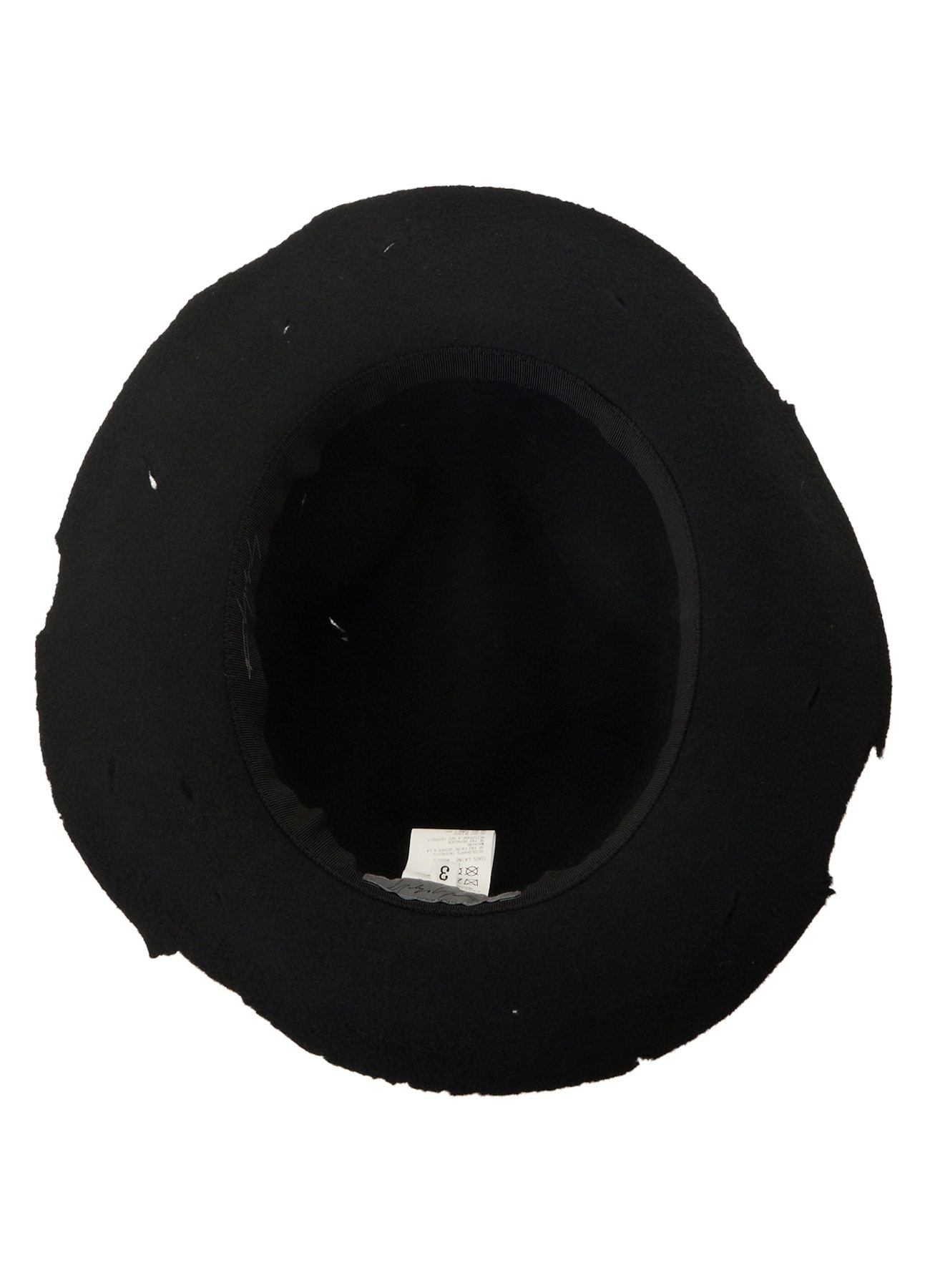 WOOL BODY CUT OUT HAT(M Black): Yohji Yamamoto POUR HOMME｜THE