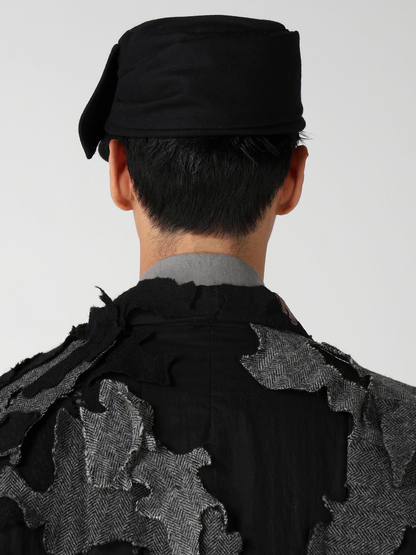 WOOL FLANNEL WORK CAP(M Black): Yohji Yamamoto POUR HOMME｜THE