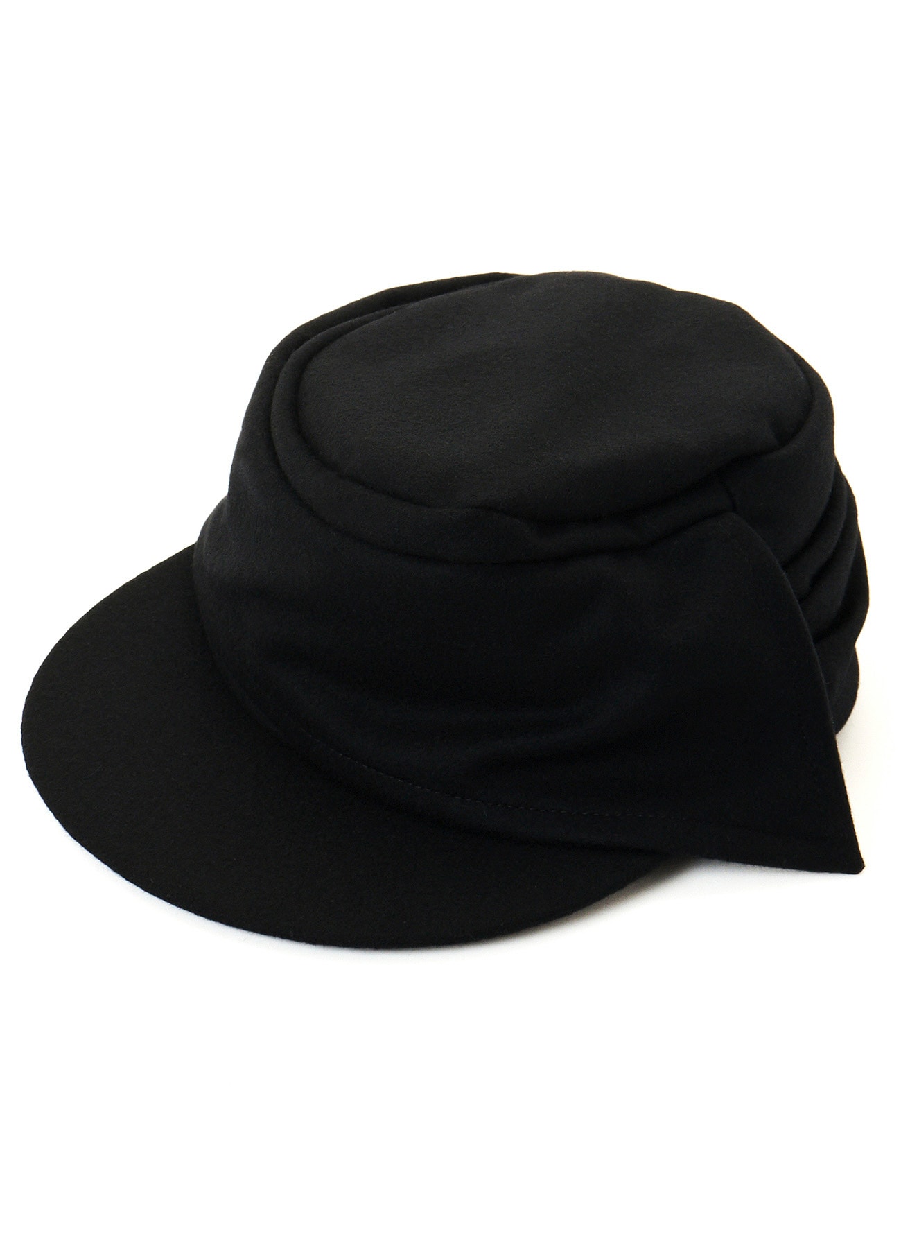 WOOL FLANNEL WORK CAP(M Black): Yohji Yamamoto POUR HOMME｜THE