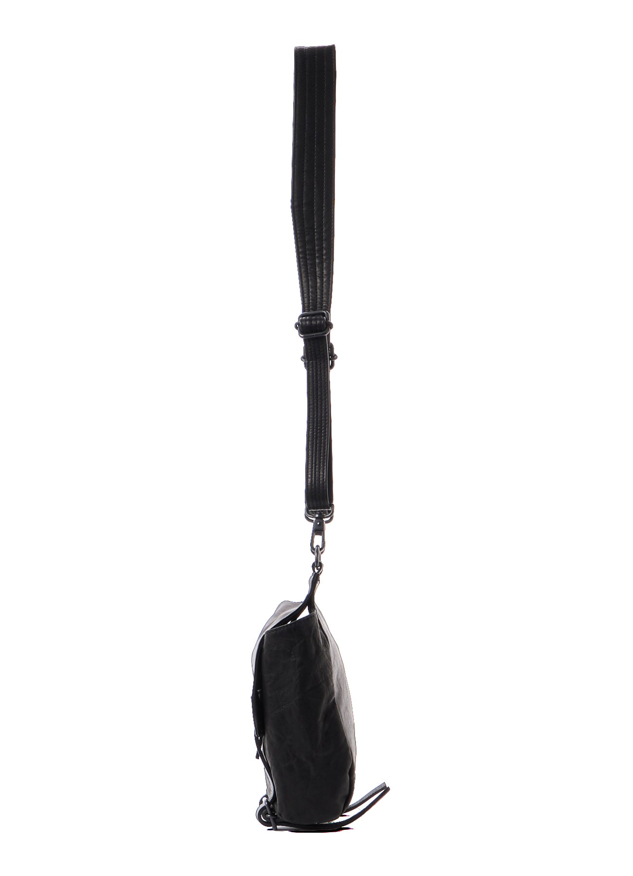 SHRINKED HORSE LEATHER MILITARY SHOULDER POUCH