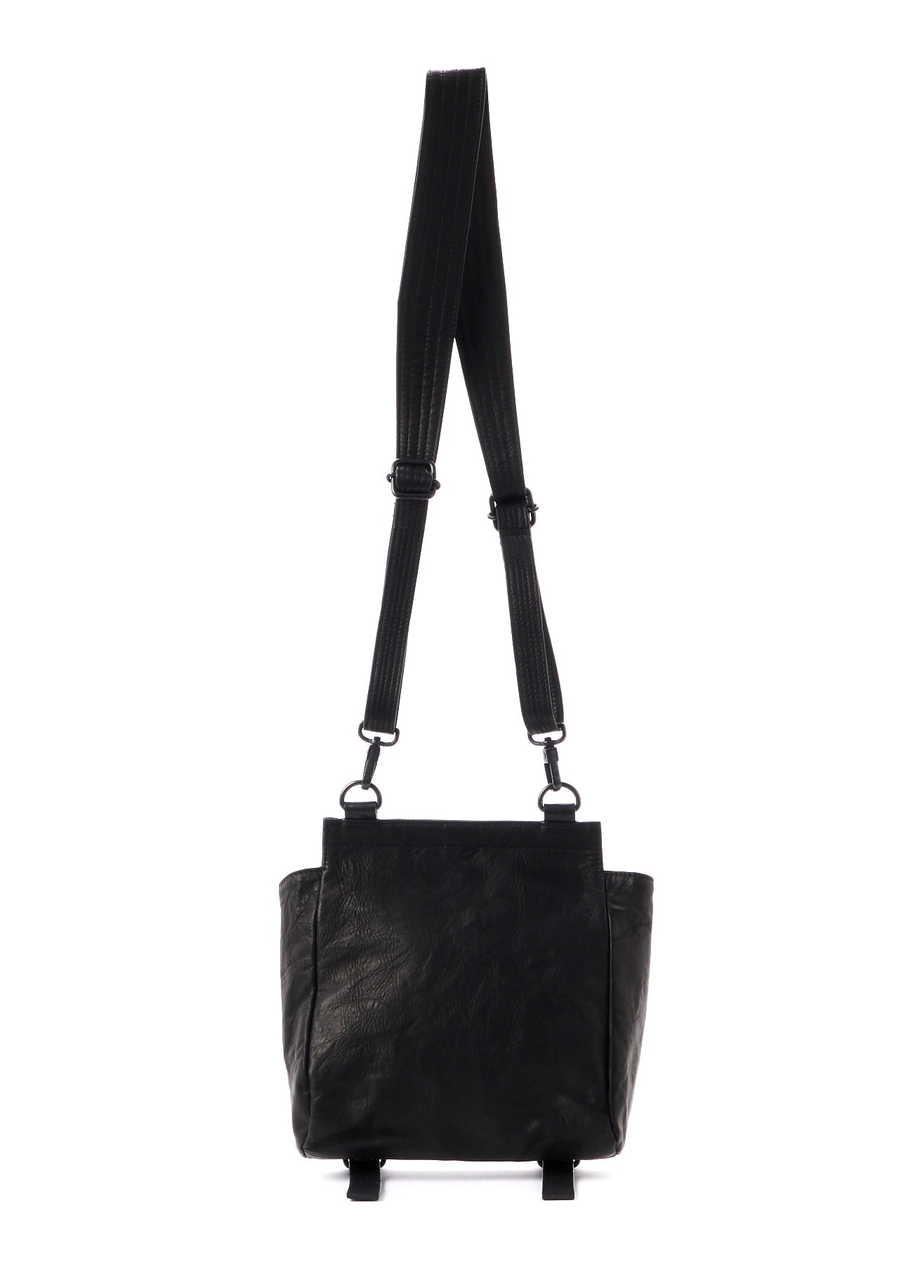 SHRINKED HORSE LEATHER MILITARY SHOULDER POUCH