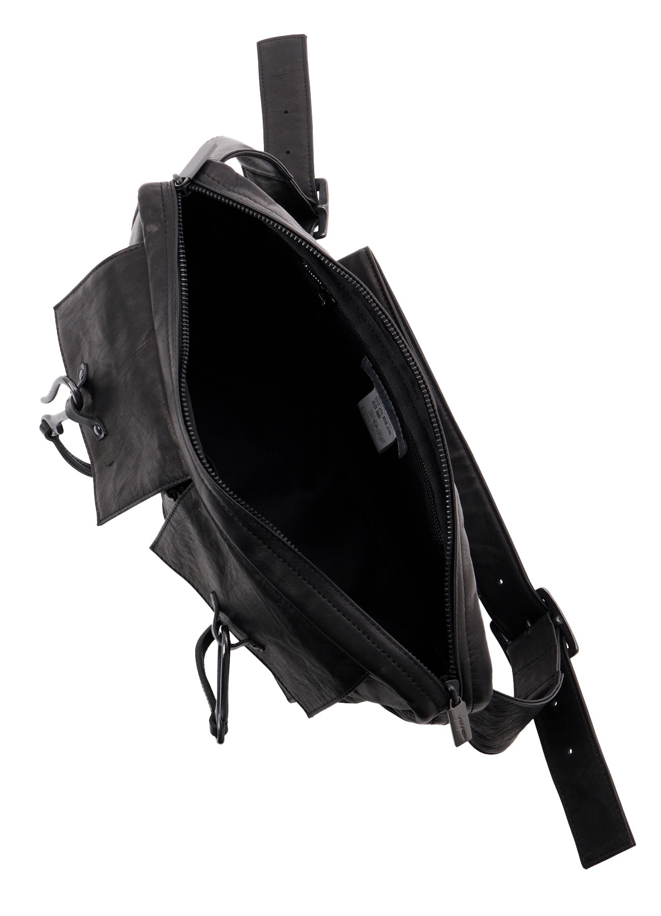 SHRINKED HORSE LEATHER MILITARY CROSS-BODY BAG
