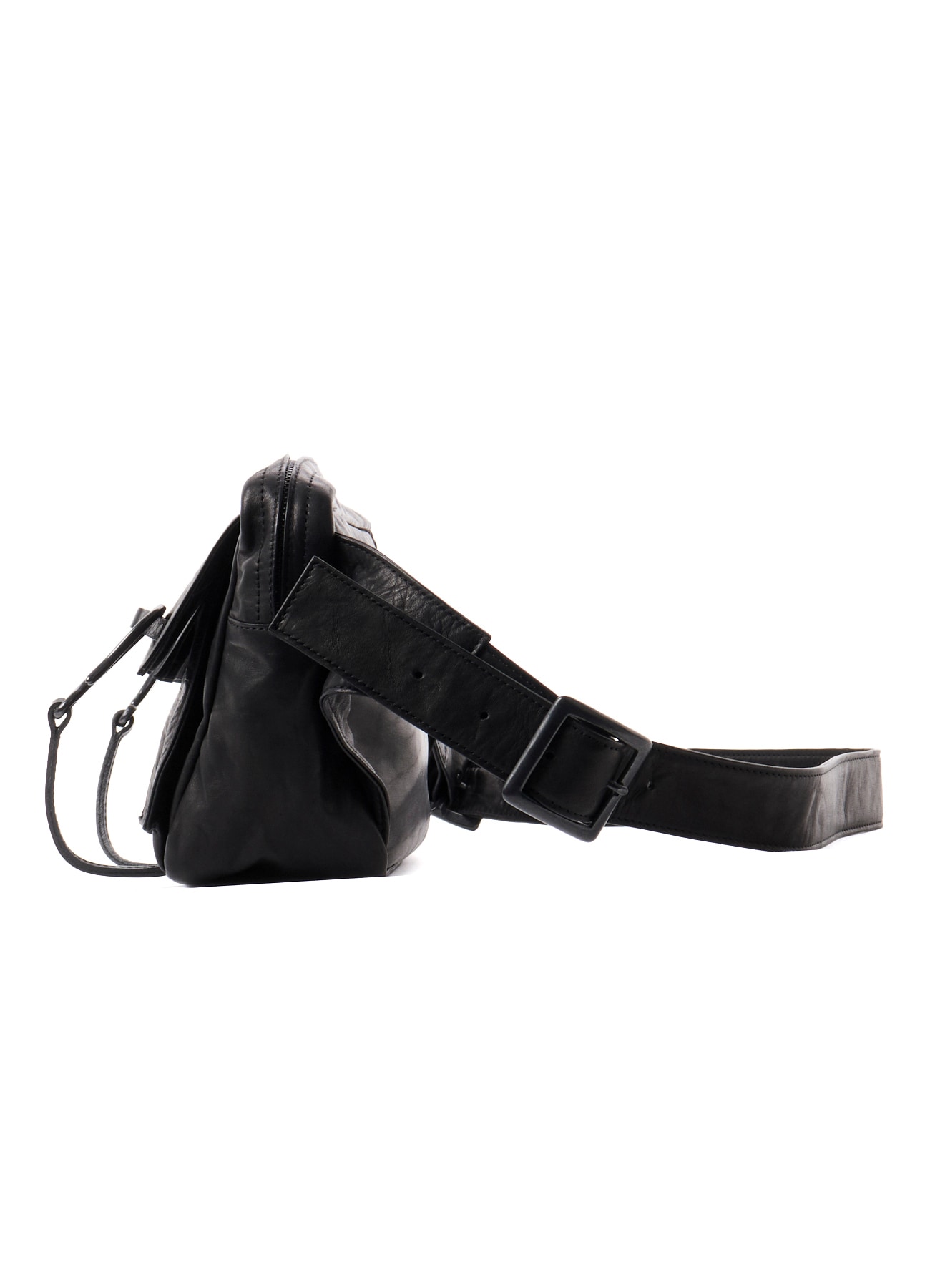 SHRINKED HORSE LEATHER MILITARY CROSS-BODY BAG