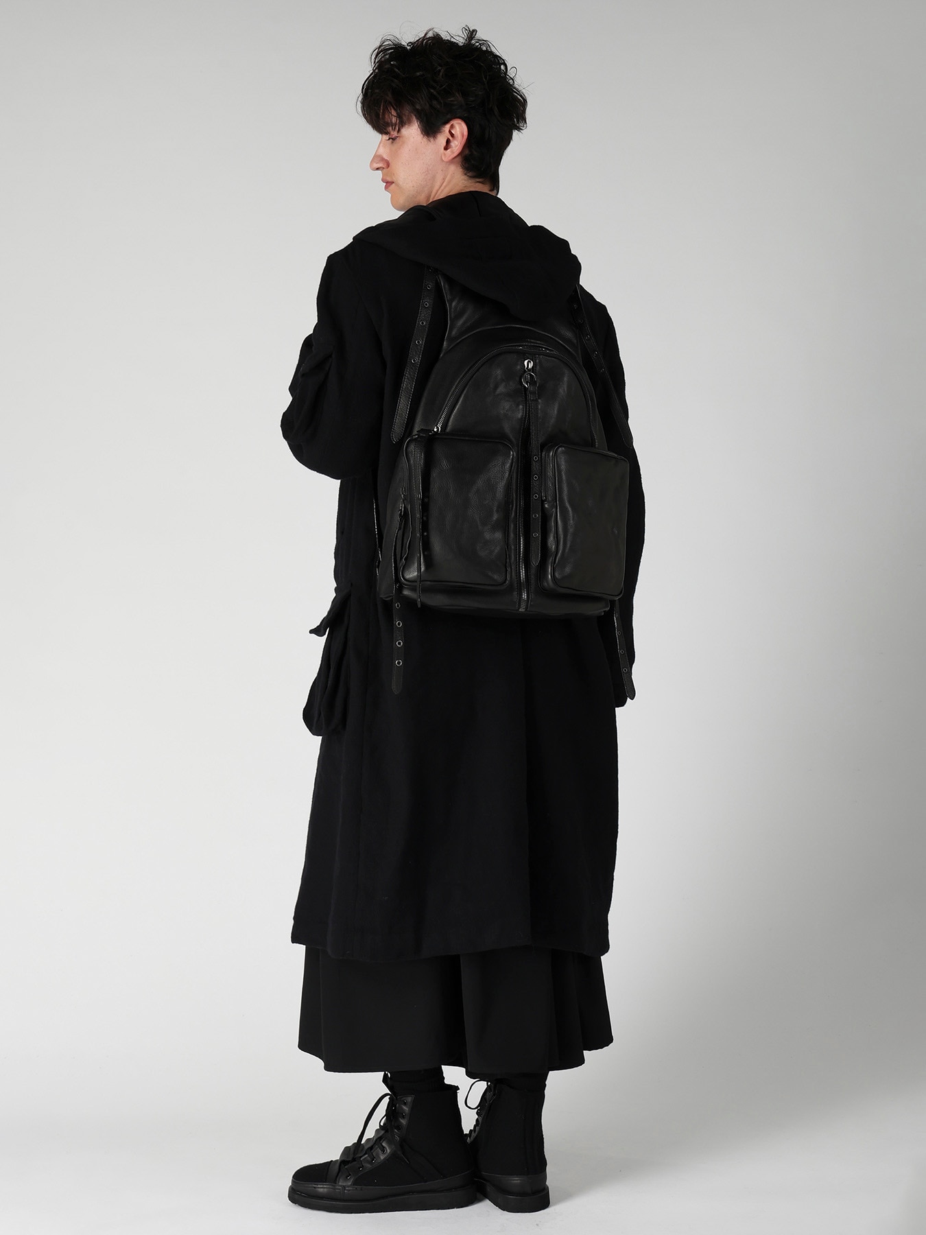 MIMOSA LEATHER  FRONT POCKET BACKPACK