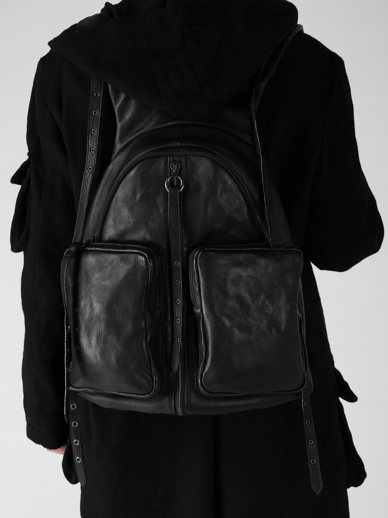 MIMOSA LEATHER  FRONT POCKET BACKPACK
