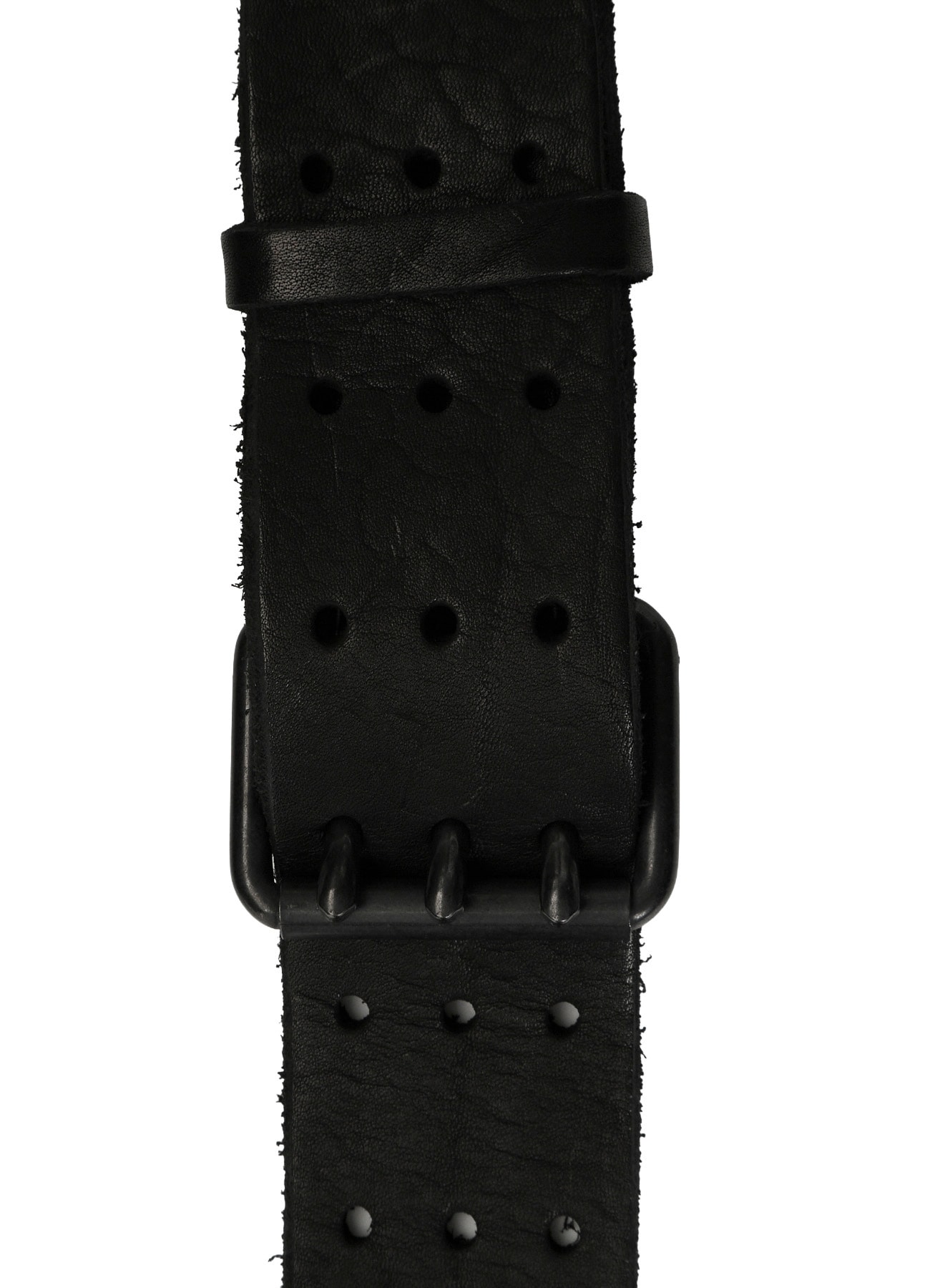 HORSE LEATHER 3-PRONG BUCKLE CROSSBODY BAG