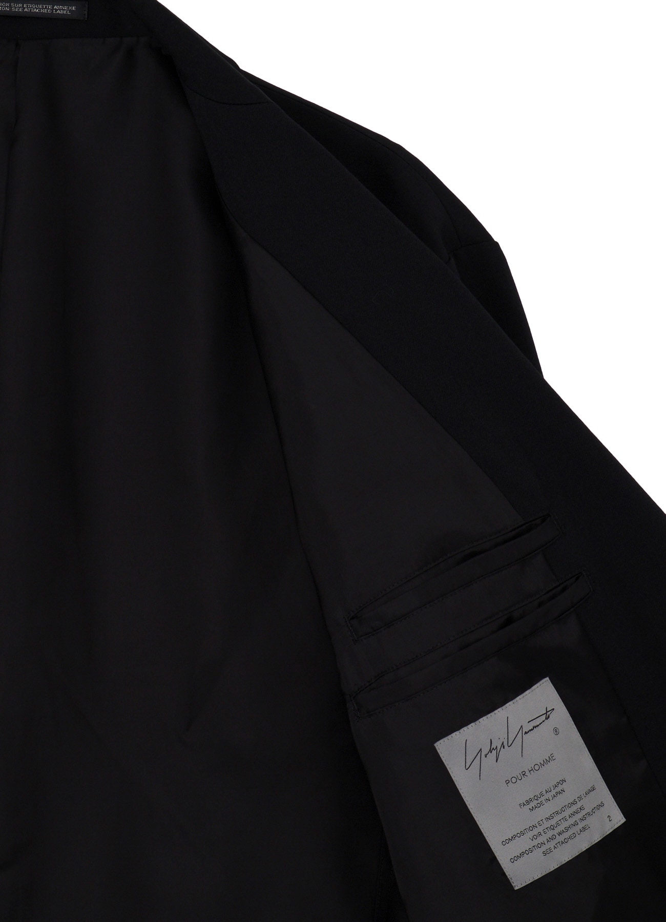 WOOL GABARDINE NOTCHED LAPEL JACKET