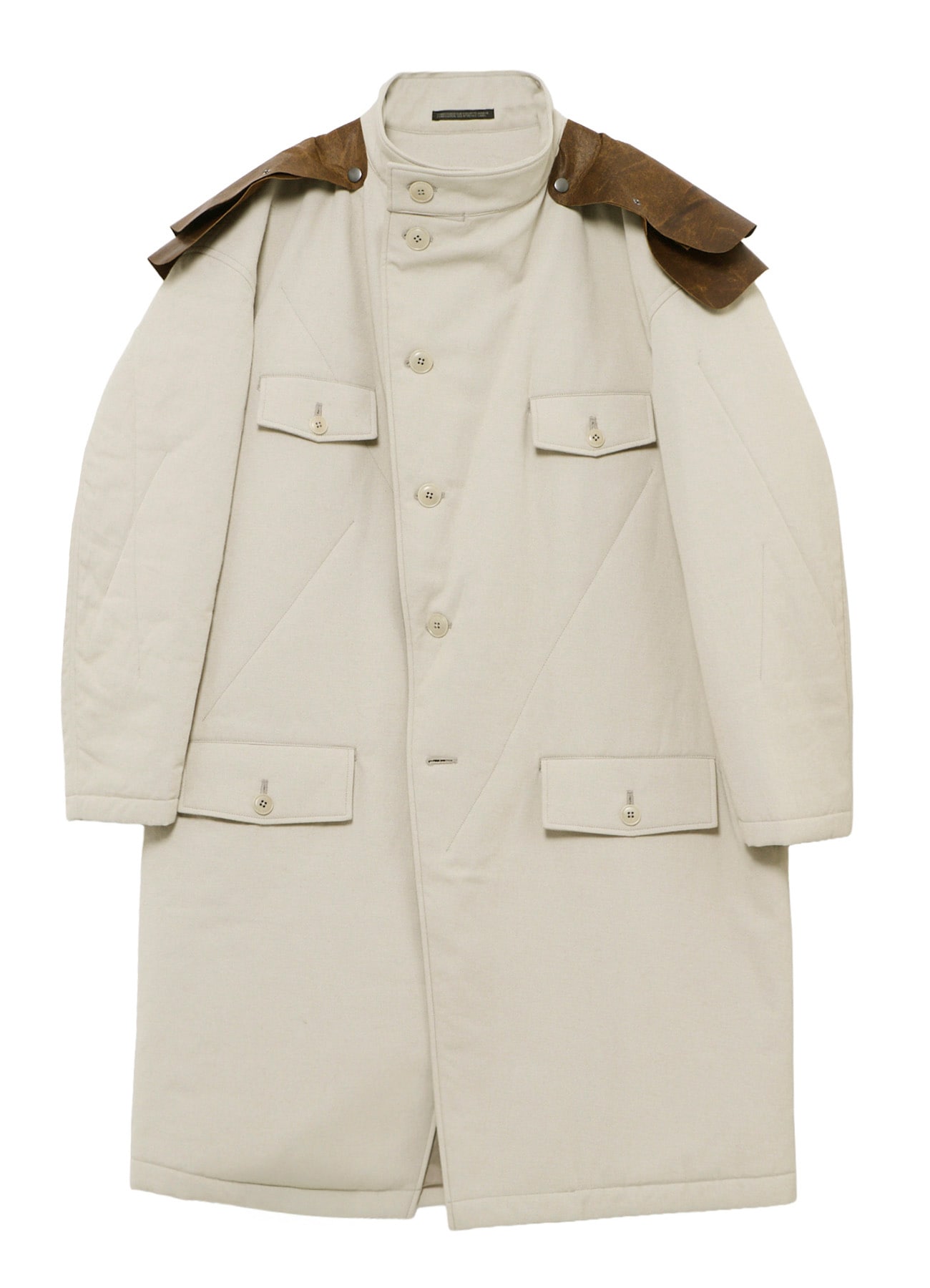 C M WHITE PIGMENT PADDED STAND COLLAR JACKET