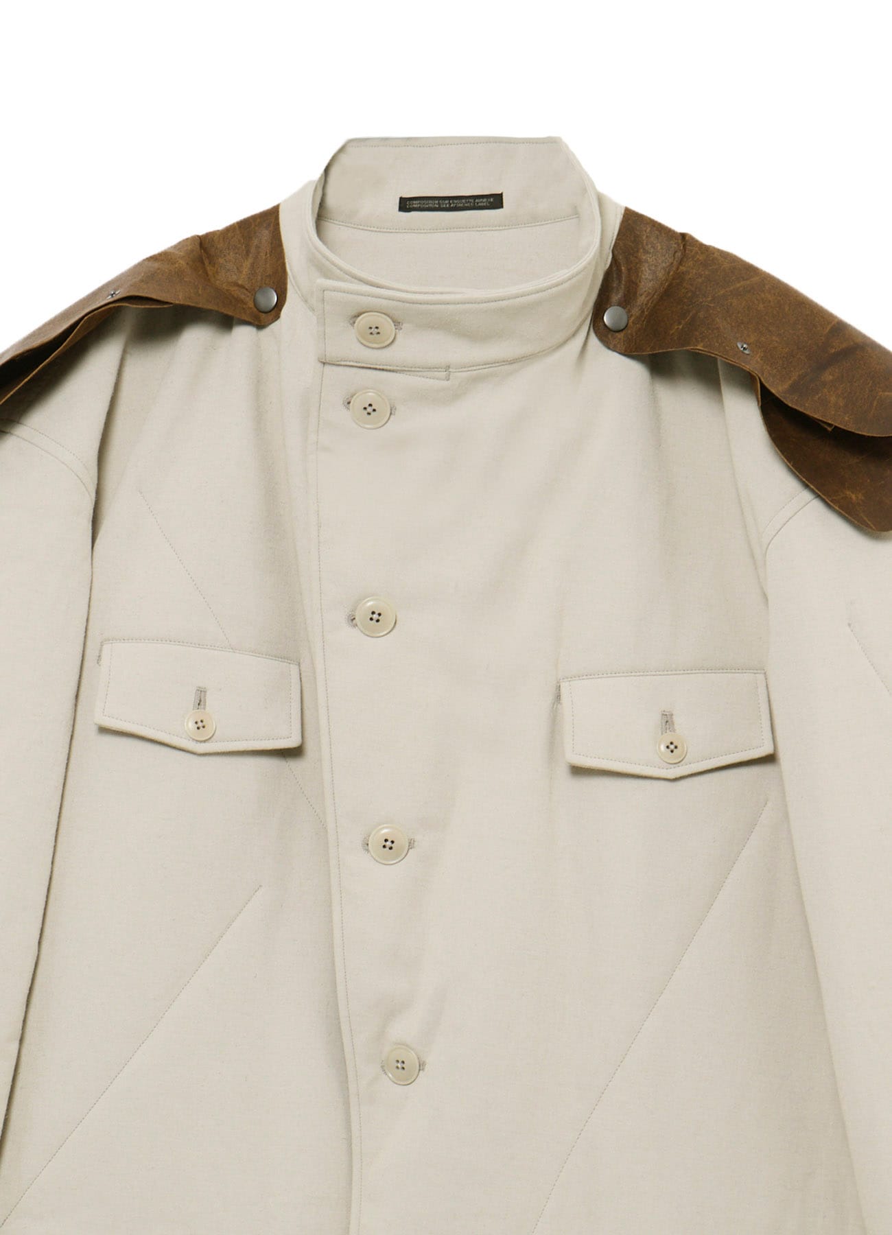 C M WHITE PIGMENT PADDED STAND COLLAR JACKET