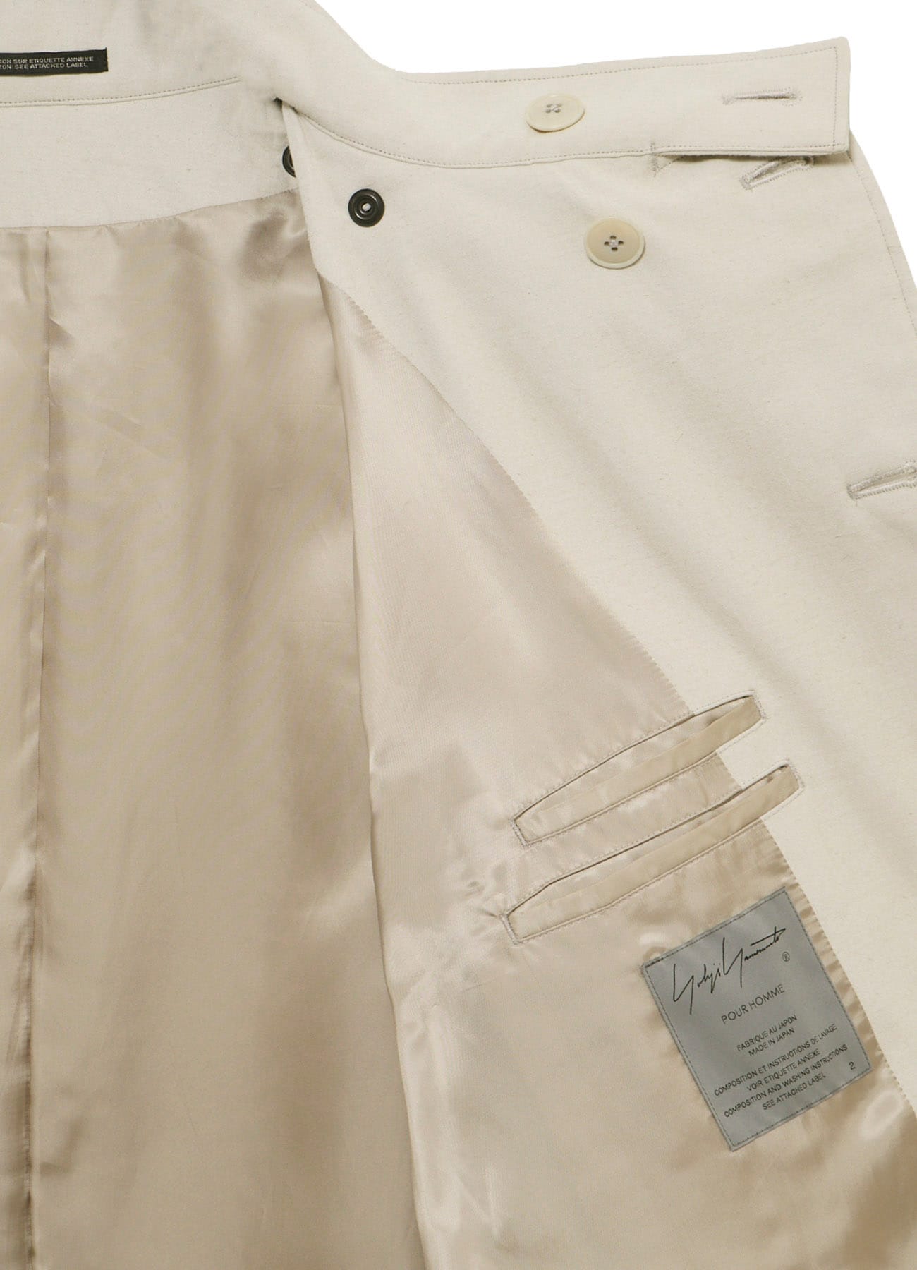 C M WHITE PIGMENT PADDED STAND COLLAR JACKET