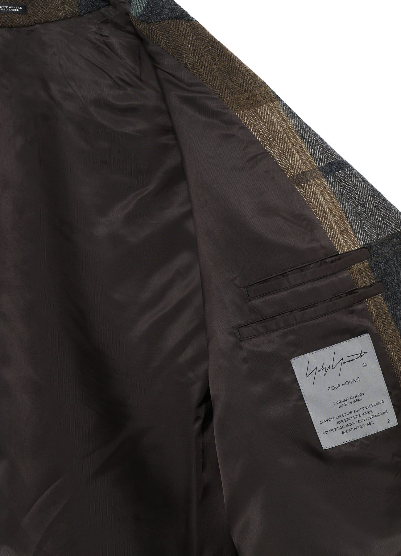 WOOL LINEN HERRINGBONE ZIPPER WORK JACKET