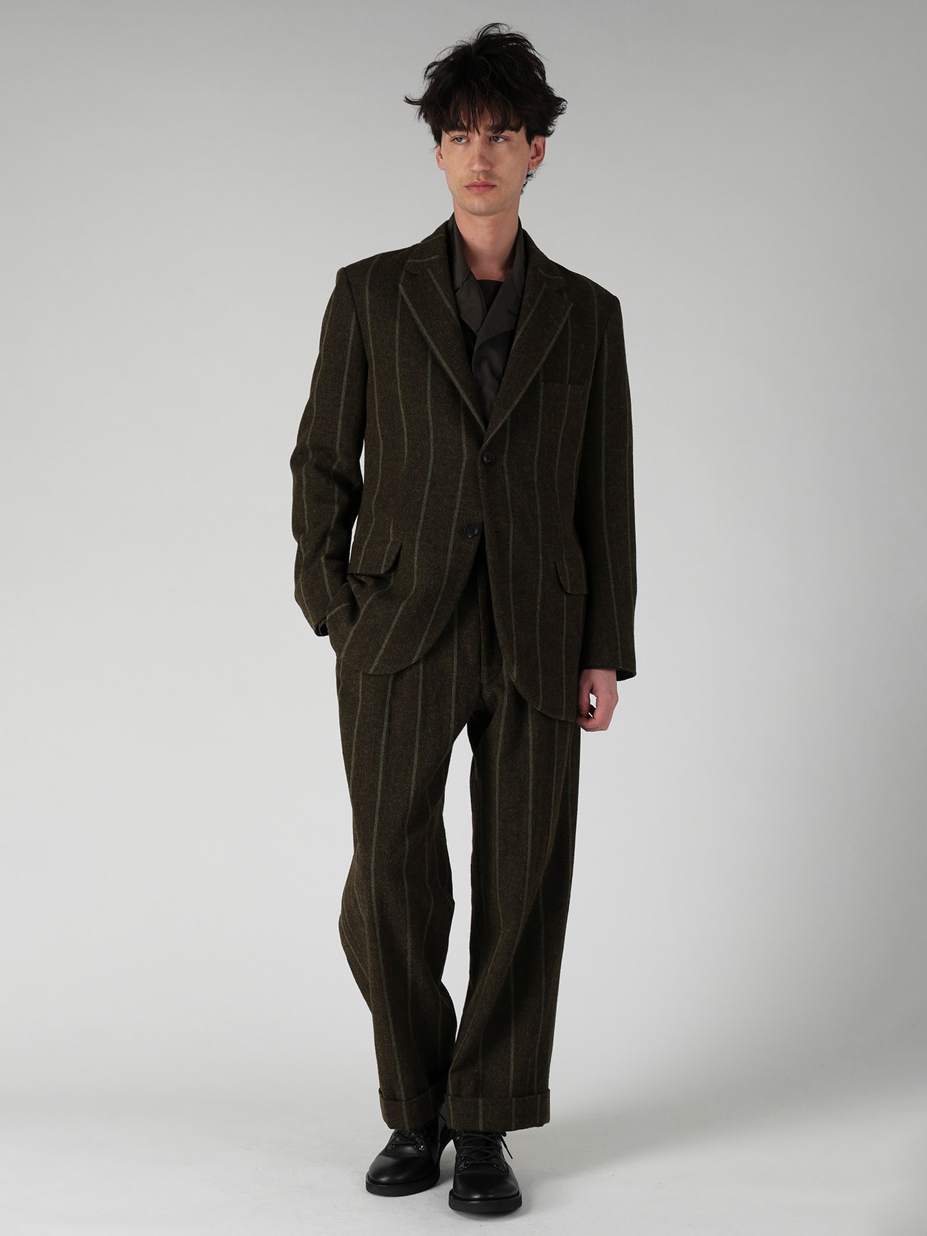 SPUN COLOR STRIPE 2 BUTTONS NOTCHED JACKET