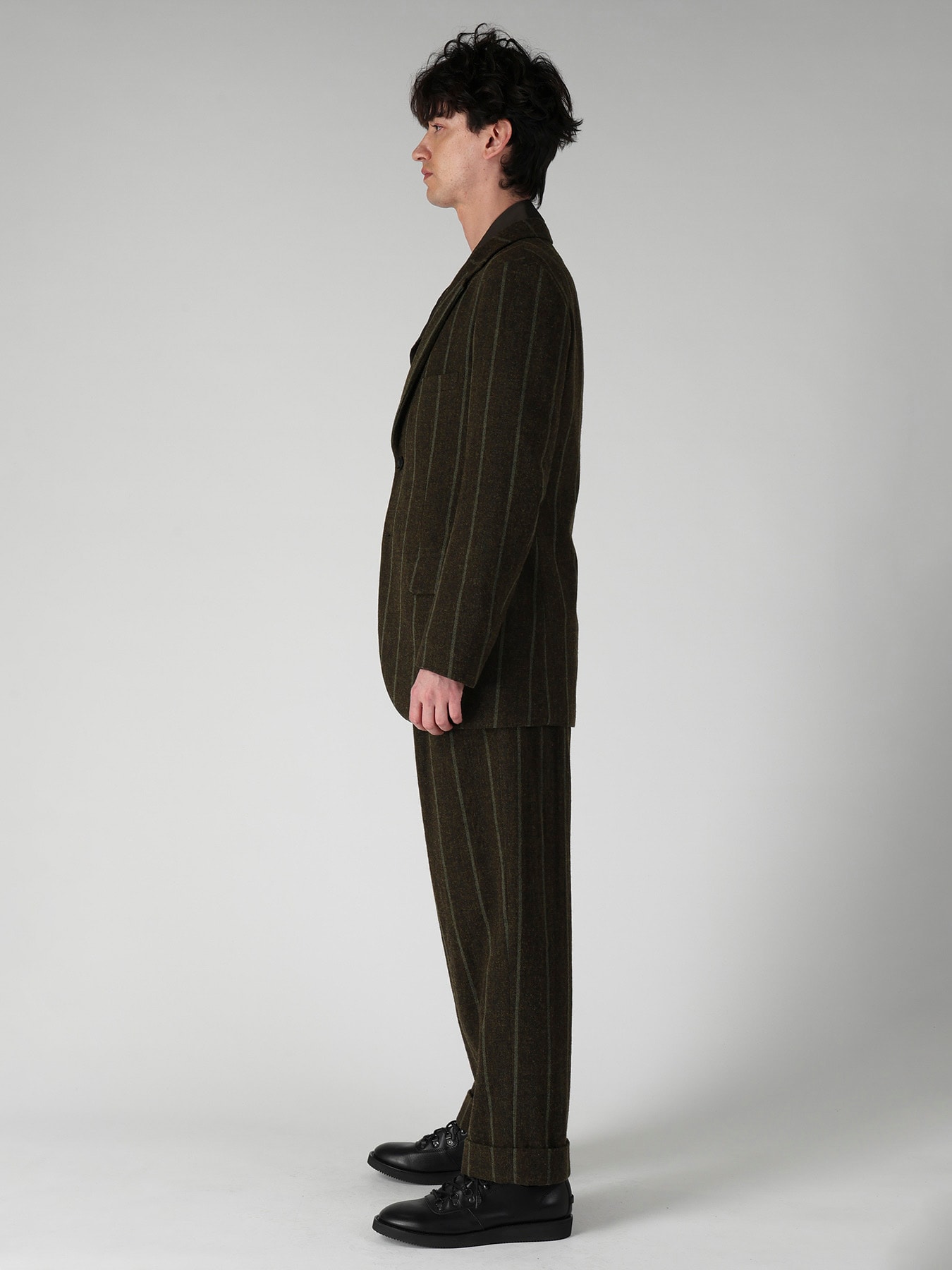SPUN COLOR STRIPE 2 BUTTONS NOTCHED JACKET
