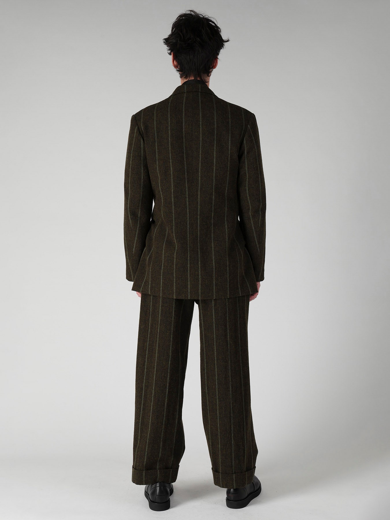 SPUN COLOR STRIPE 2 BUTTONS NOTCHED JACKET