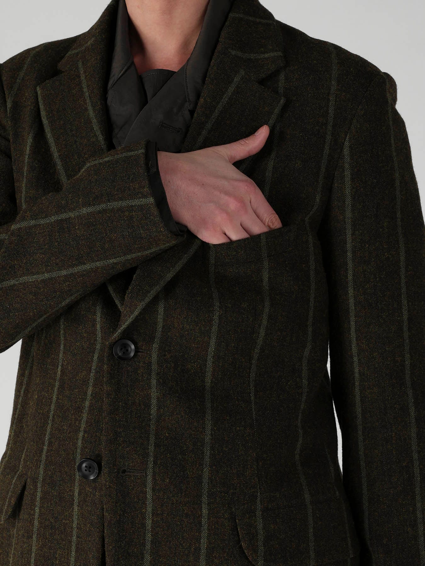 SPUN COLOR STRIPE 2 BUTTONS NOTCHED JACKET