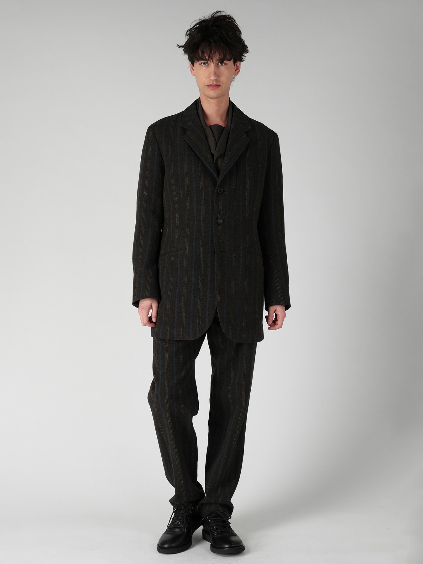 SPUN COLOR STRIPE BR 3B DOUBLE WELT JACKET