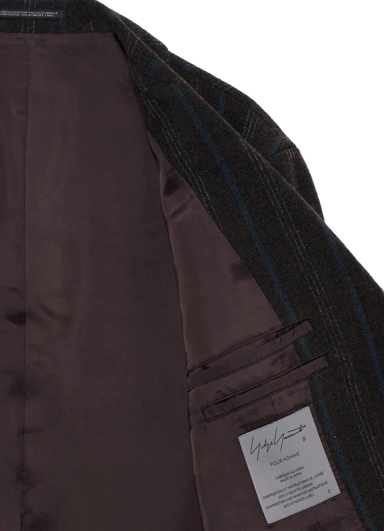 SPUN COLOR STRIPE BR 3B DOUBLE WELT JACKET