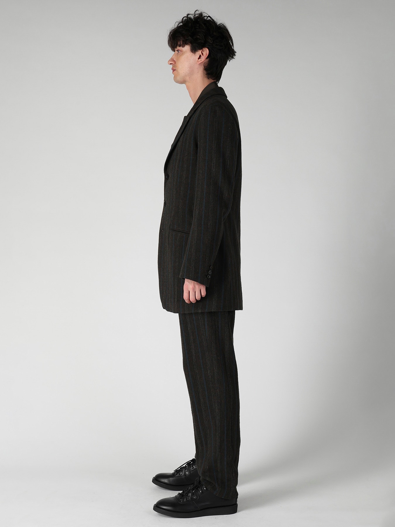 SPUN COLOR STRIPE BR 3B DOUBLE WELT JACKET