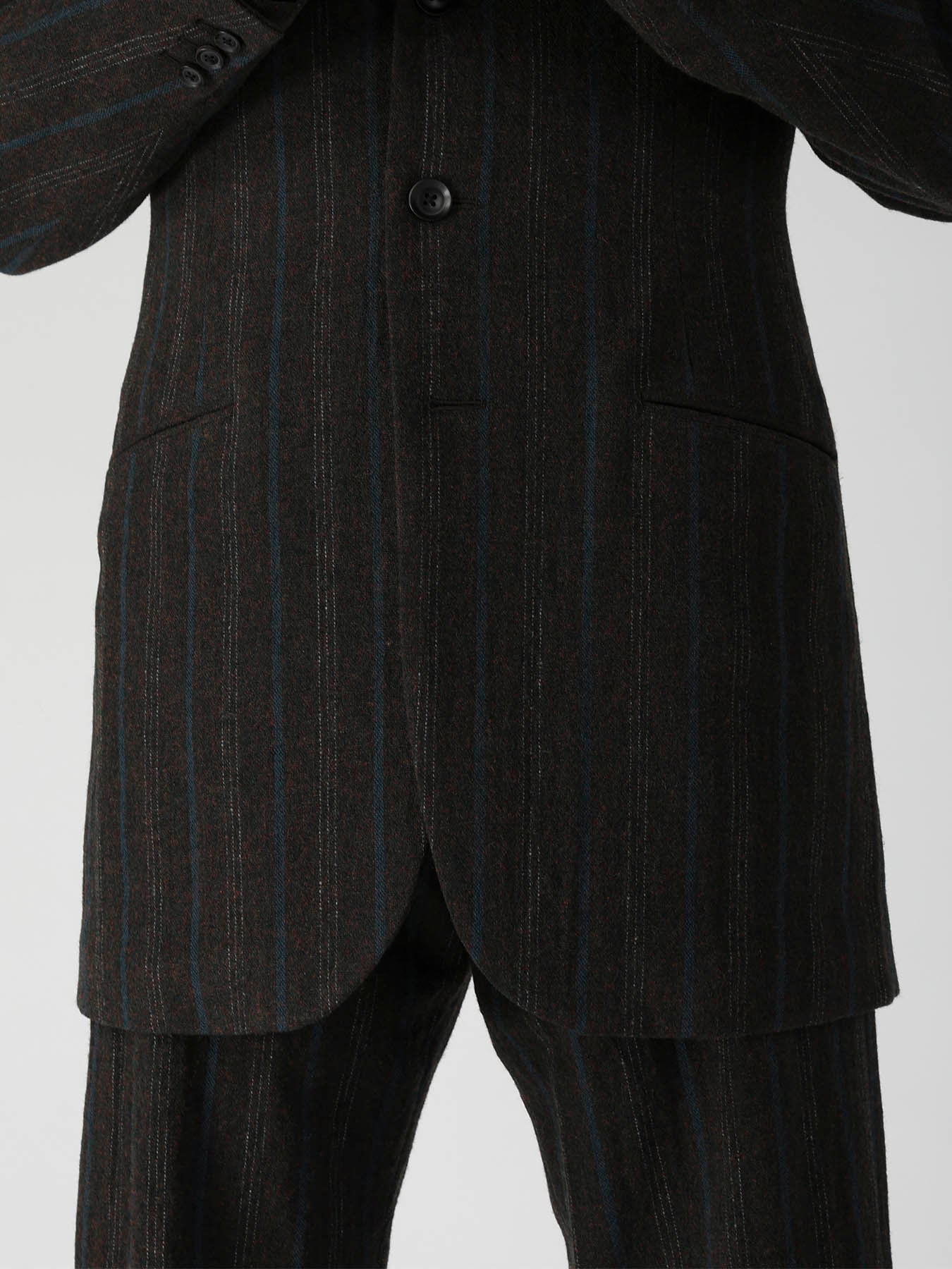 SPUN COLOR STRIPE BR 3B DOUBLE WELT JACKET