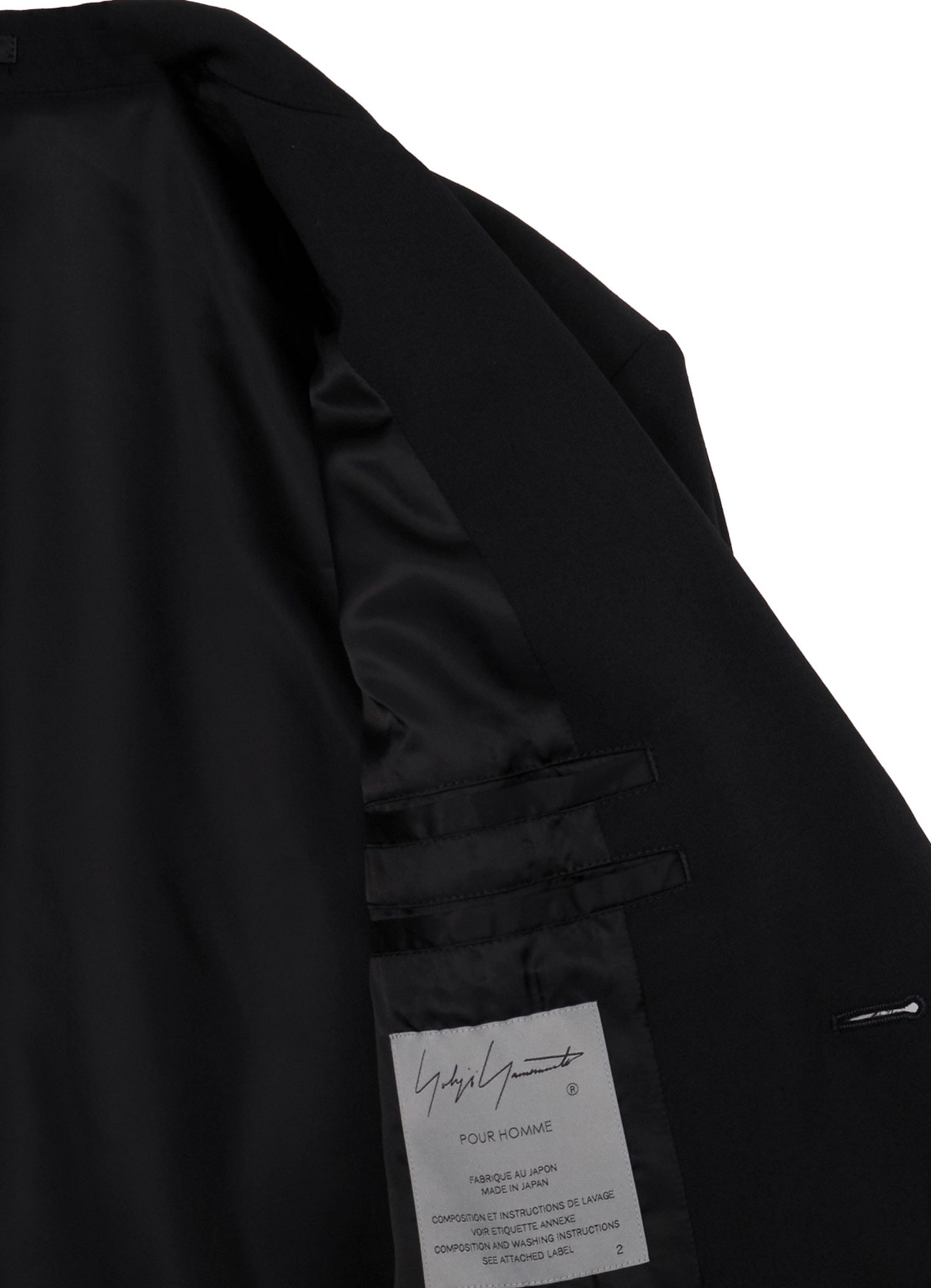 WOOL GABARDINE 2BUTTONS FLAP JACKET