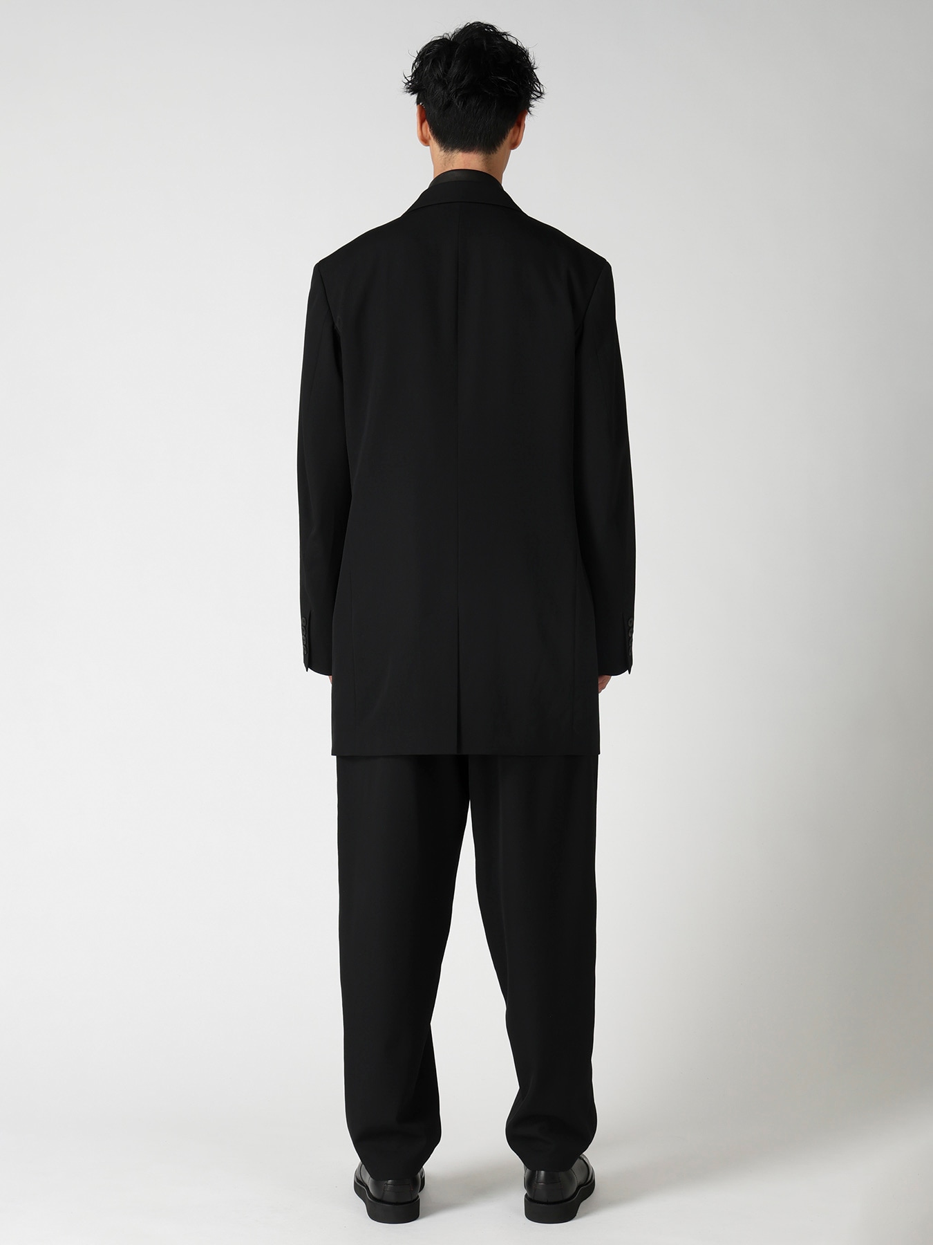 WOOL GABARDINE 2BUTTONS FLAP JACKET