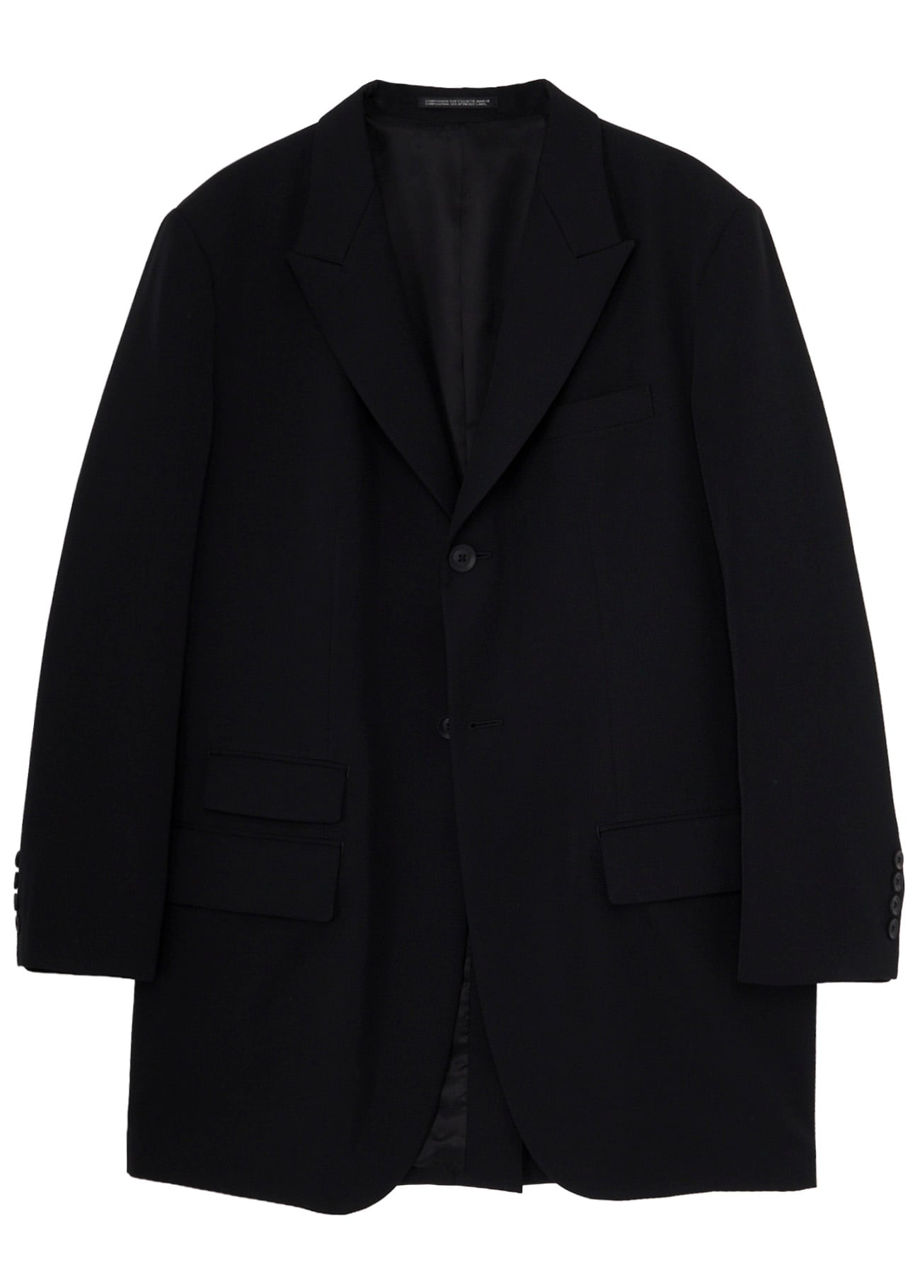 WOOL GABARDINE 2BUTTONS FLAP JACKET