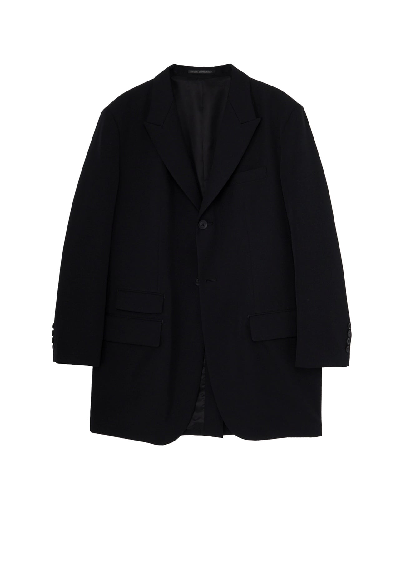 WOOL GABARDINE 2BUTTONS FLAP JACKET