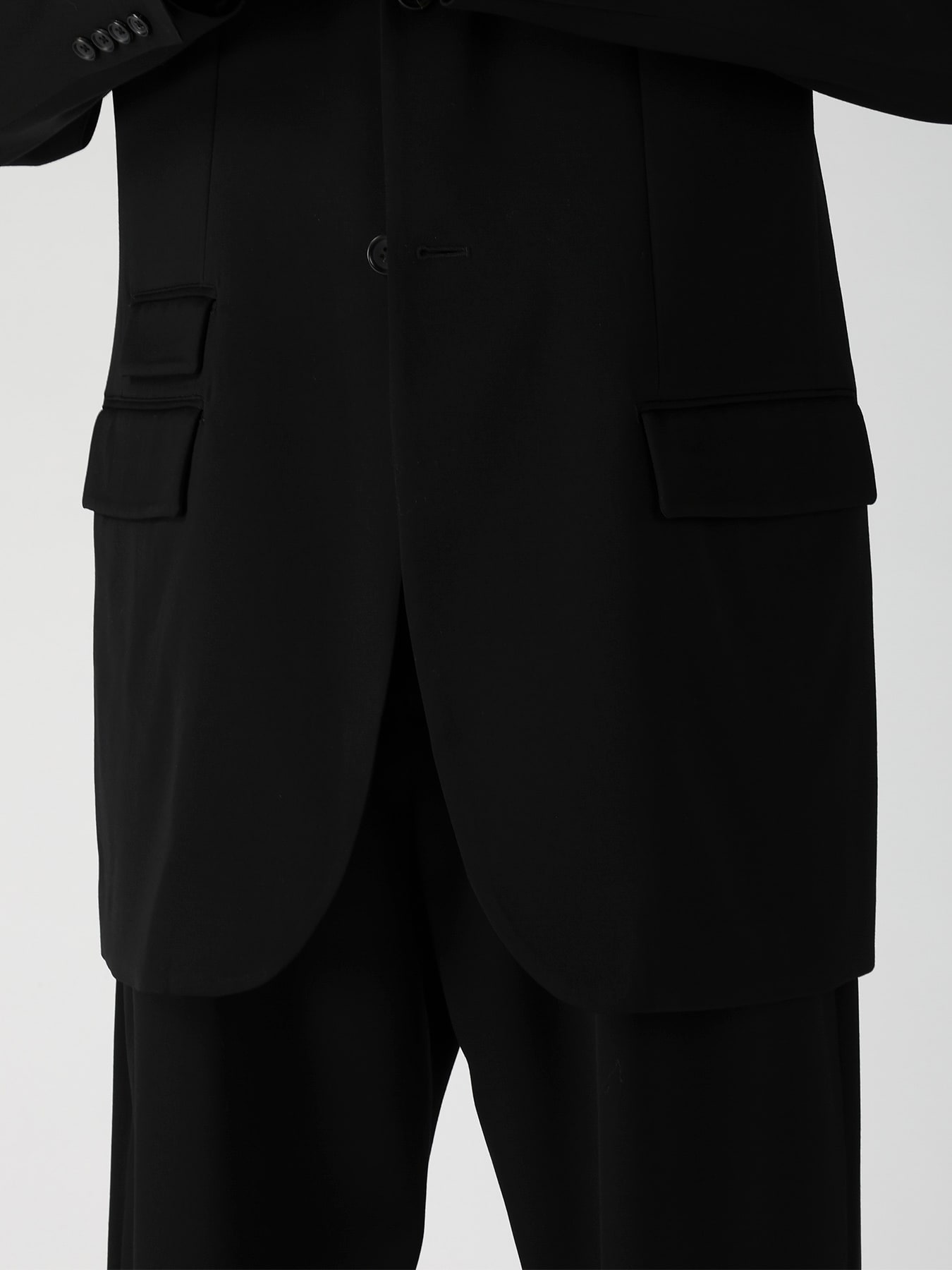 W TUXEDO 2BUTTONS FLAP JACKET