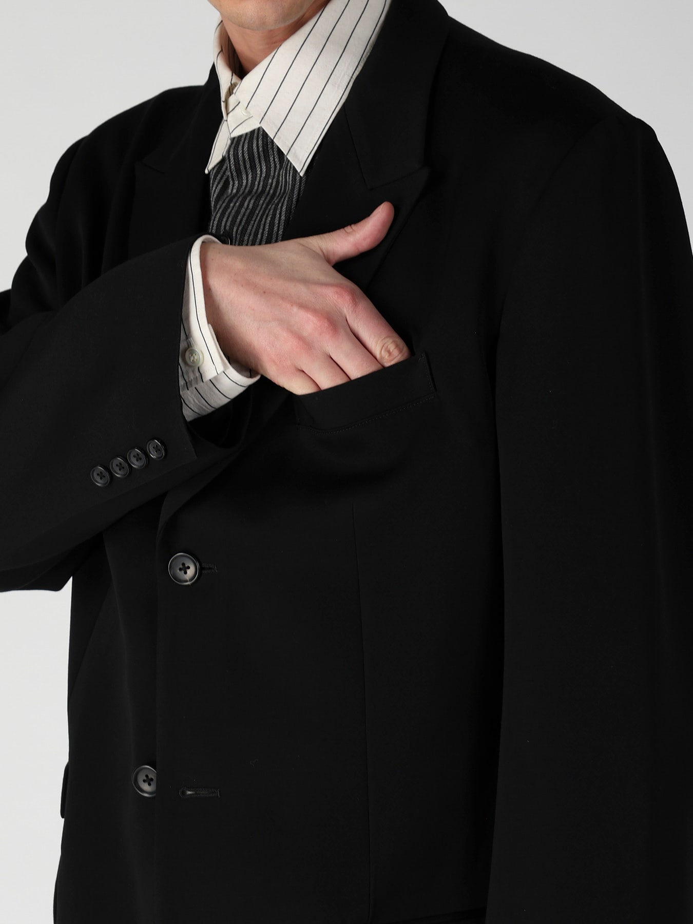 W TUXEDO 2BUTTONS FLAP JACKET
