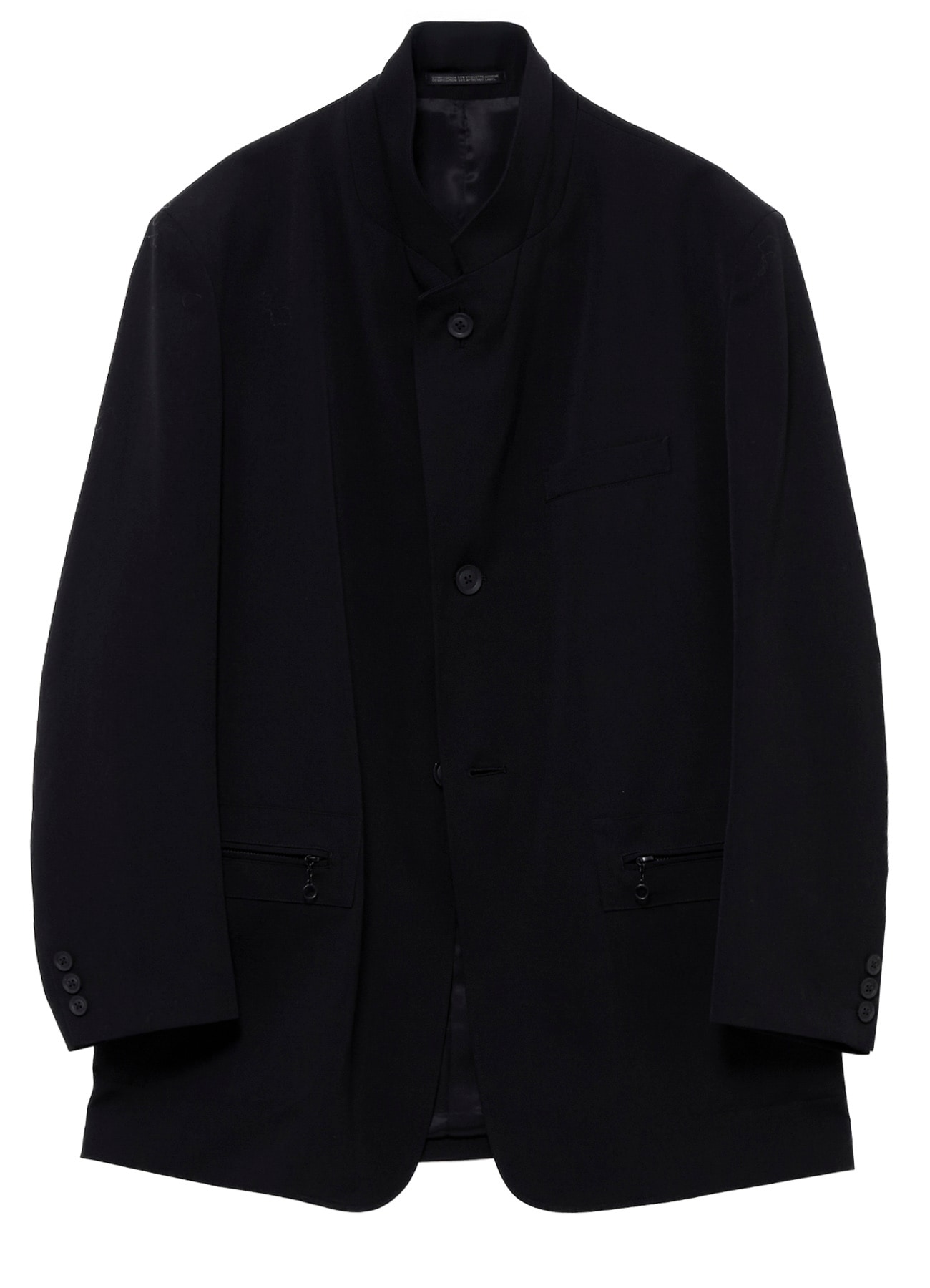 WOOL GABARDINE LAPEL PANEL 2BUTTONS JACKET