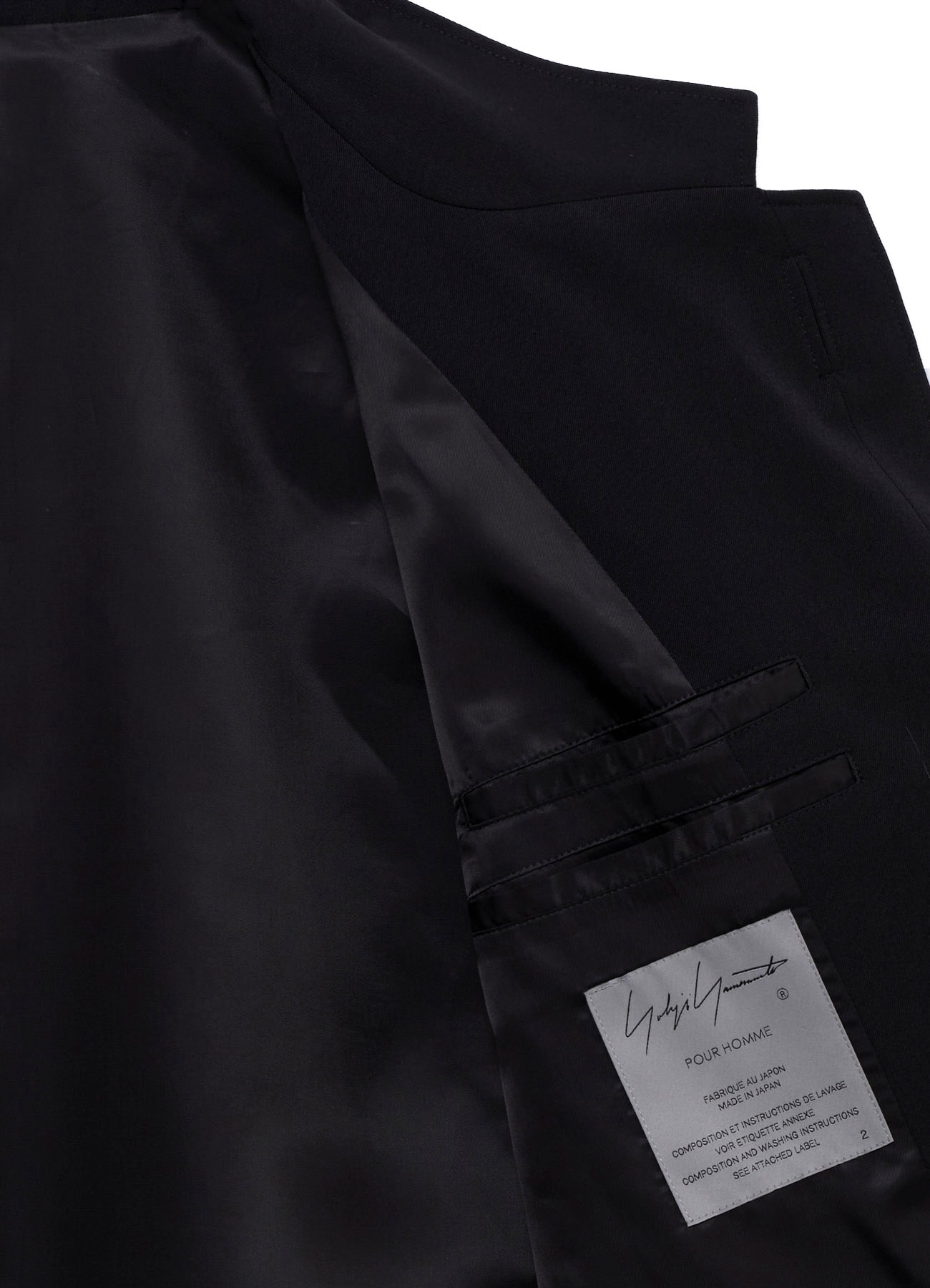 WOOL GABARDINE LAPEL PANEL 2BUTTONS JACKET