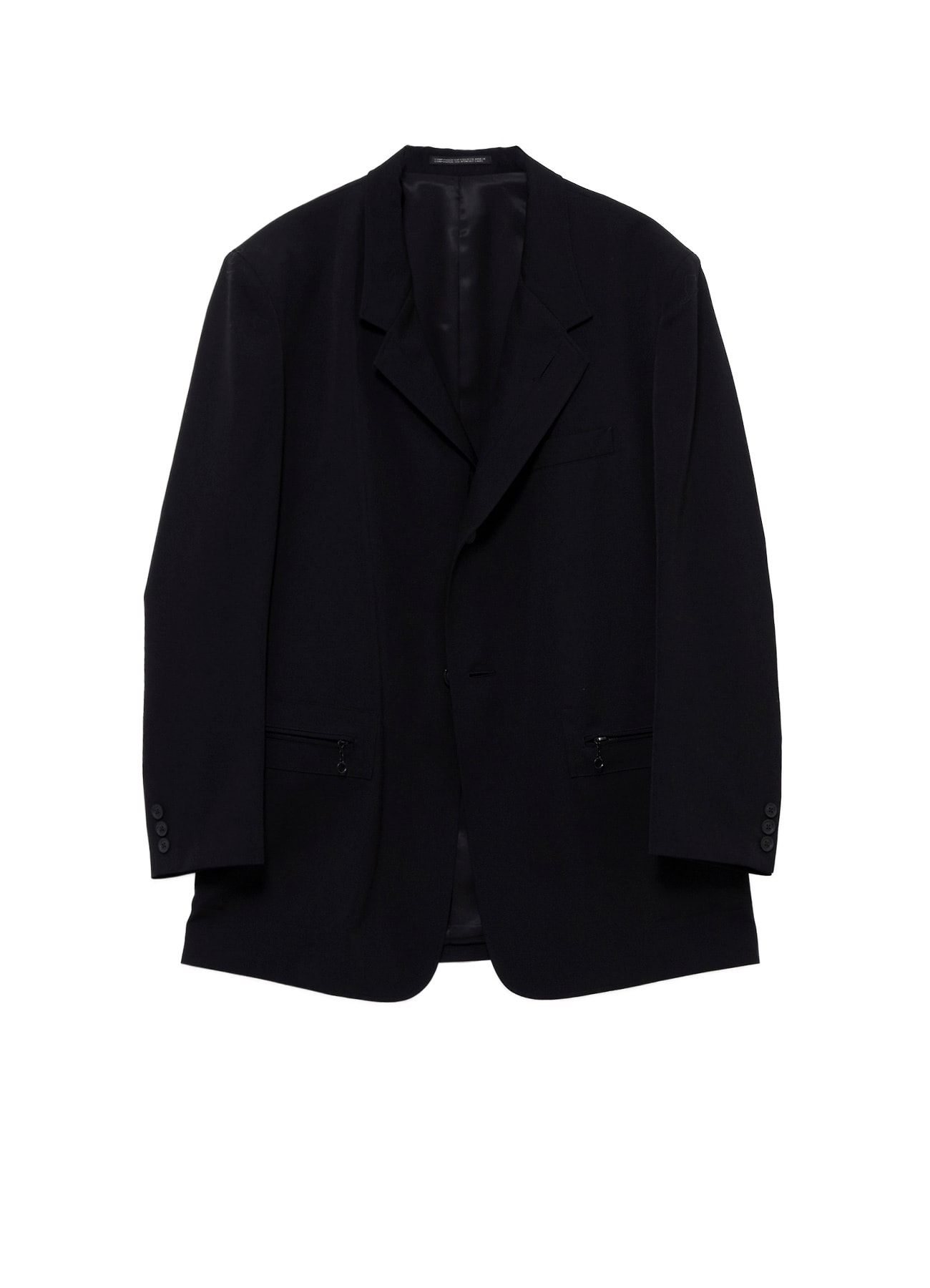 WOOL GABARDINE LAPEL PANEL 2BUTTONS JACKET