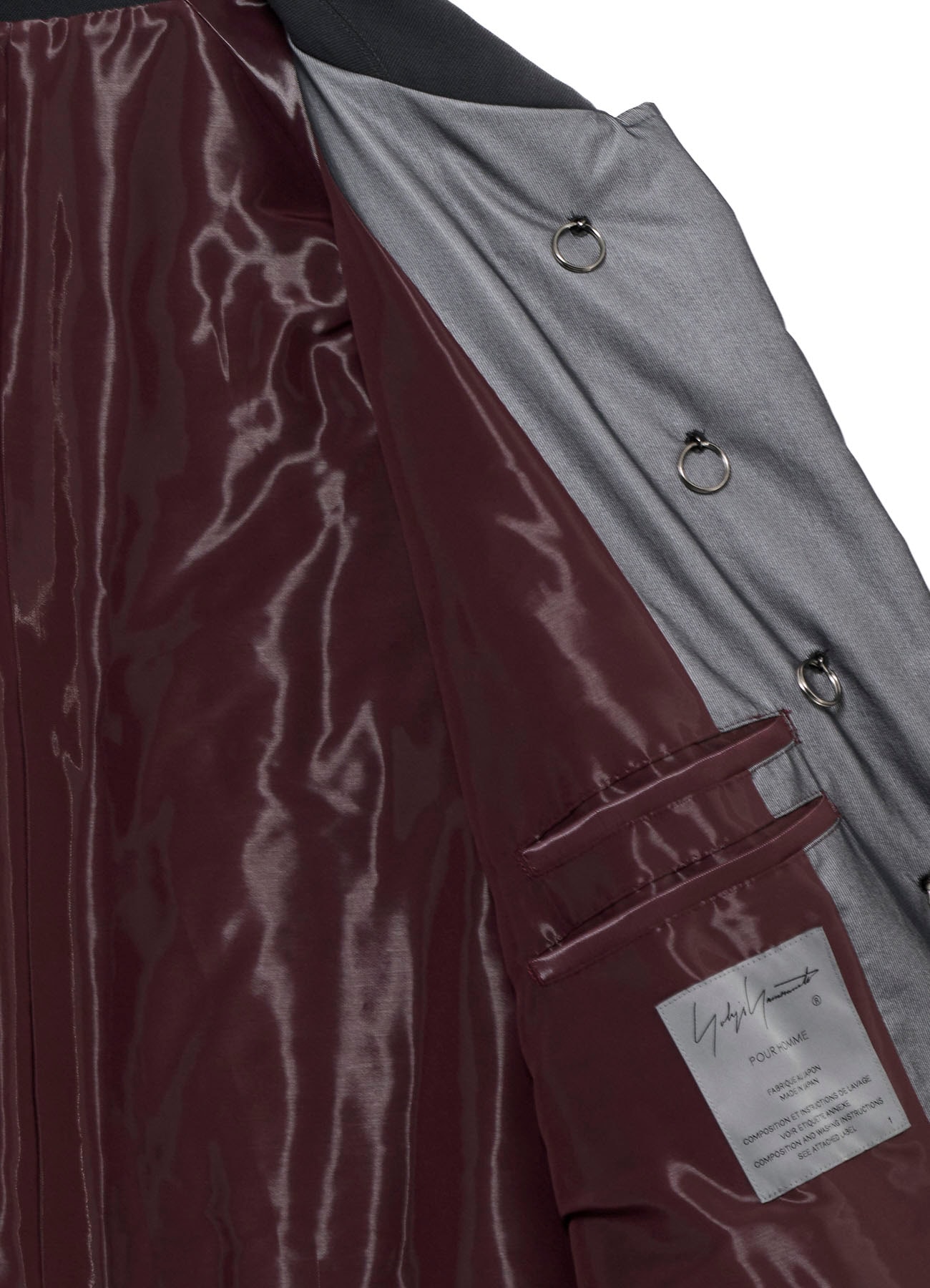 INK DYED ARMY GABARDINE PADDED NAPOLEON JACKET