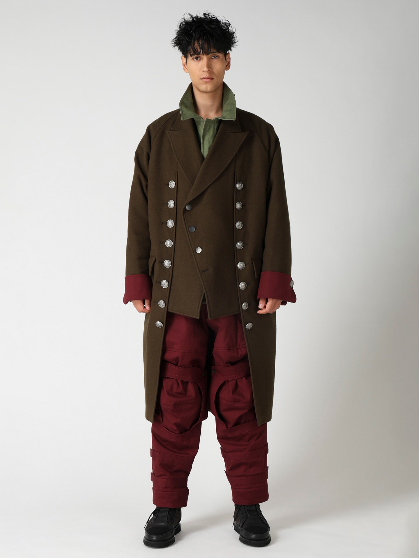 WOOL FLANNEL KH PADDED RAGLAN VEST JACKET