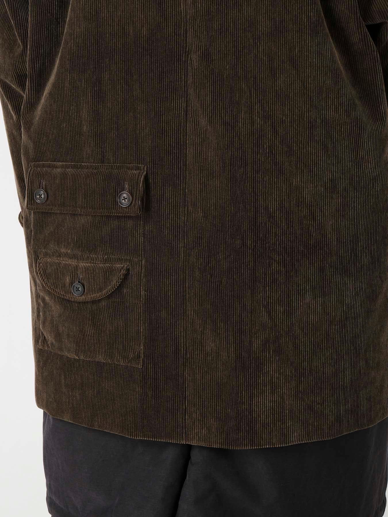C/RY CORDUROY INKED PADDED 6BUTTONS RAGLAN JACKET