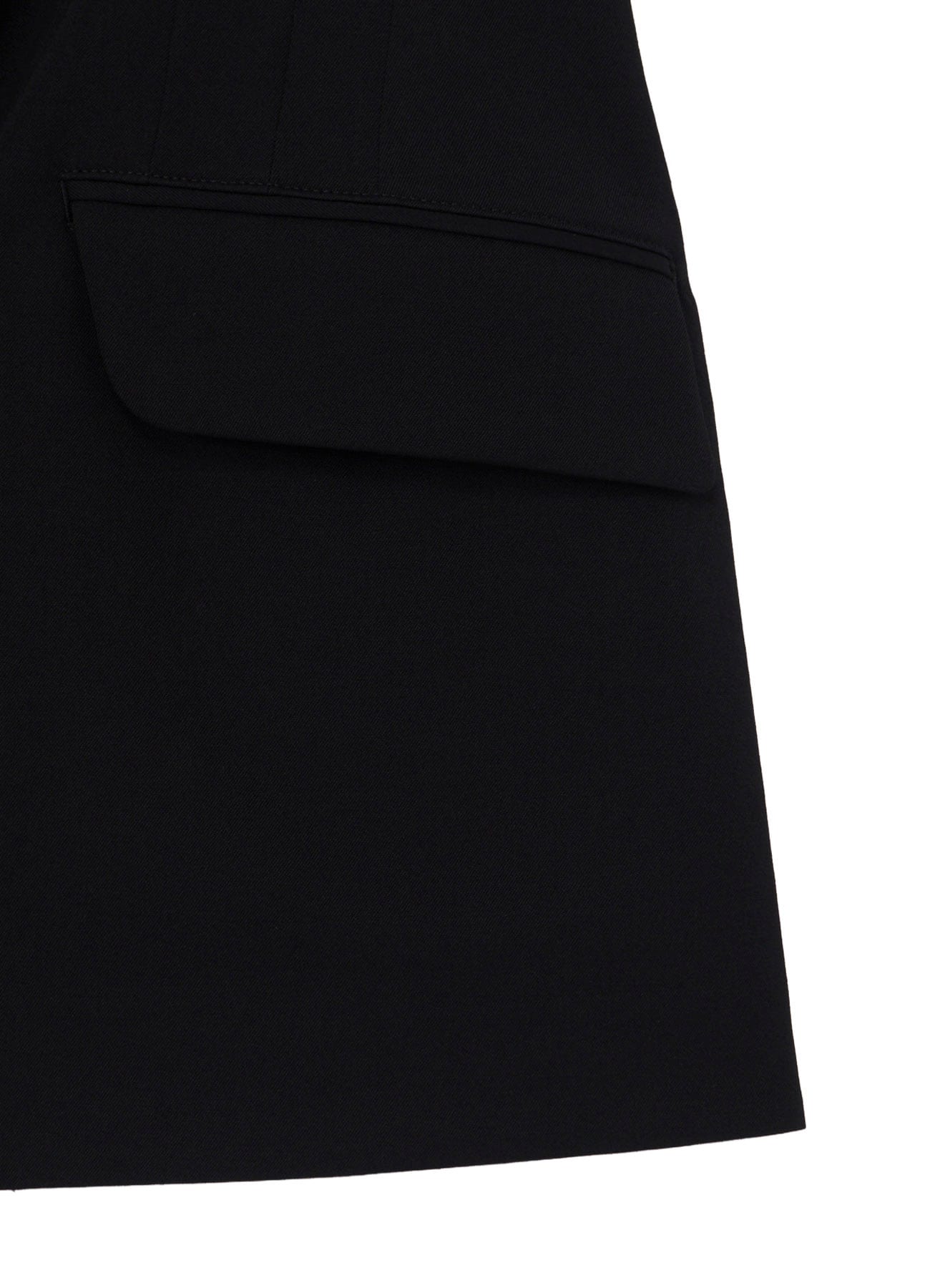 WOOL GABARDINE STITCH LAPEL JACKET