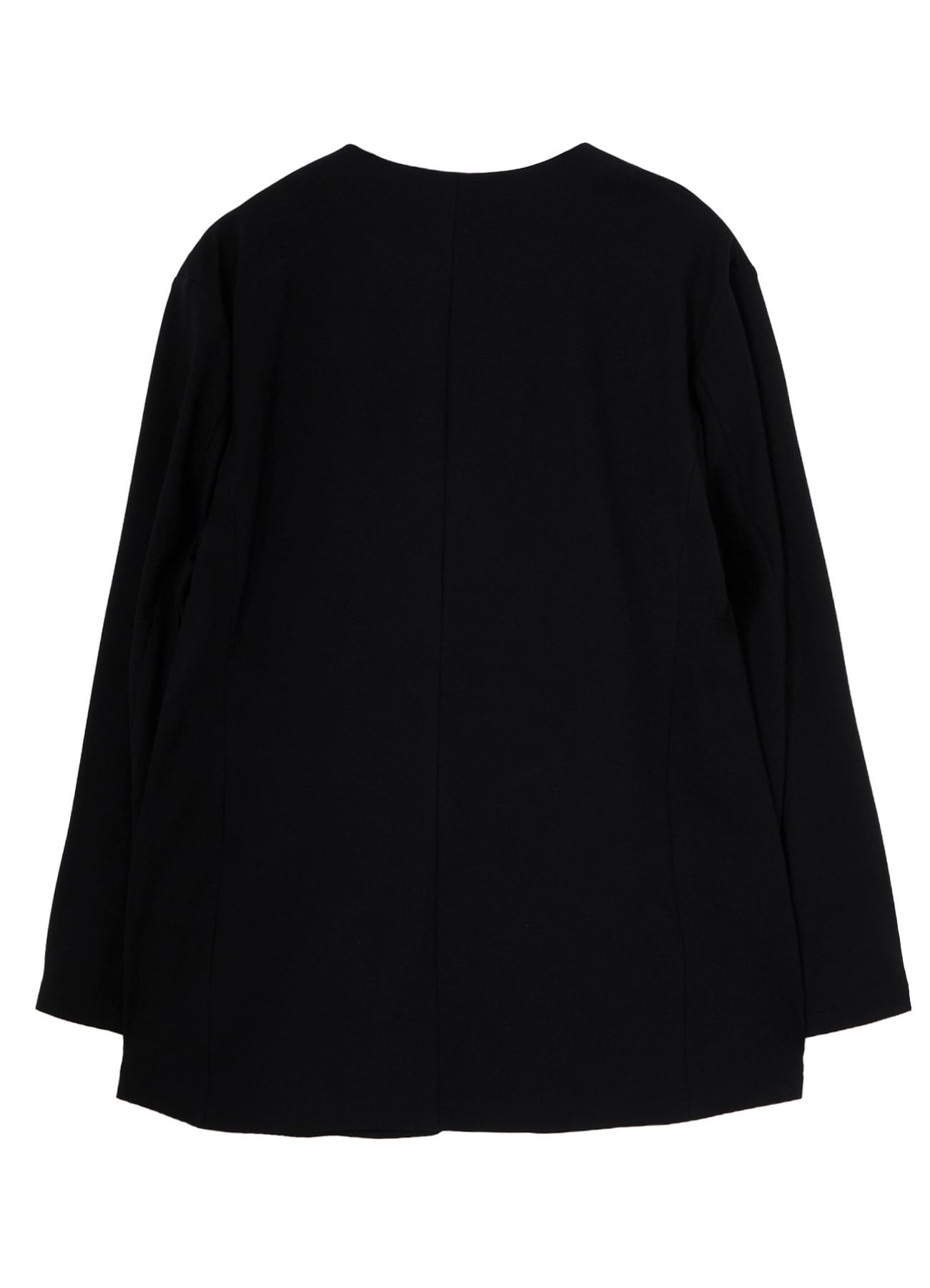 HIGH-TWISTED JERSEY COLLARLESS JACKET