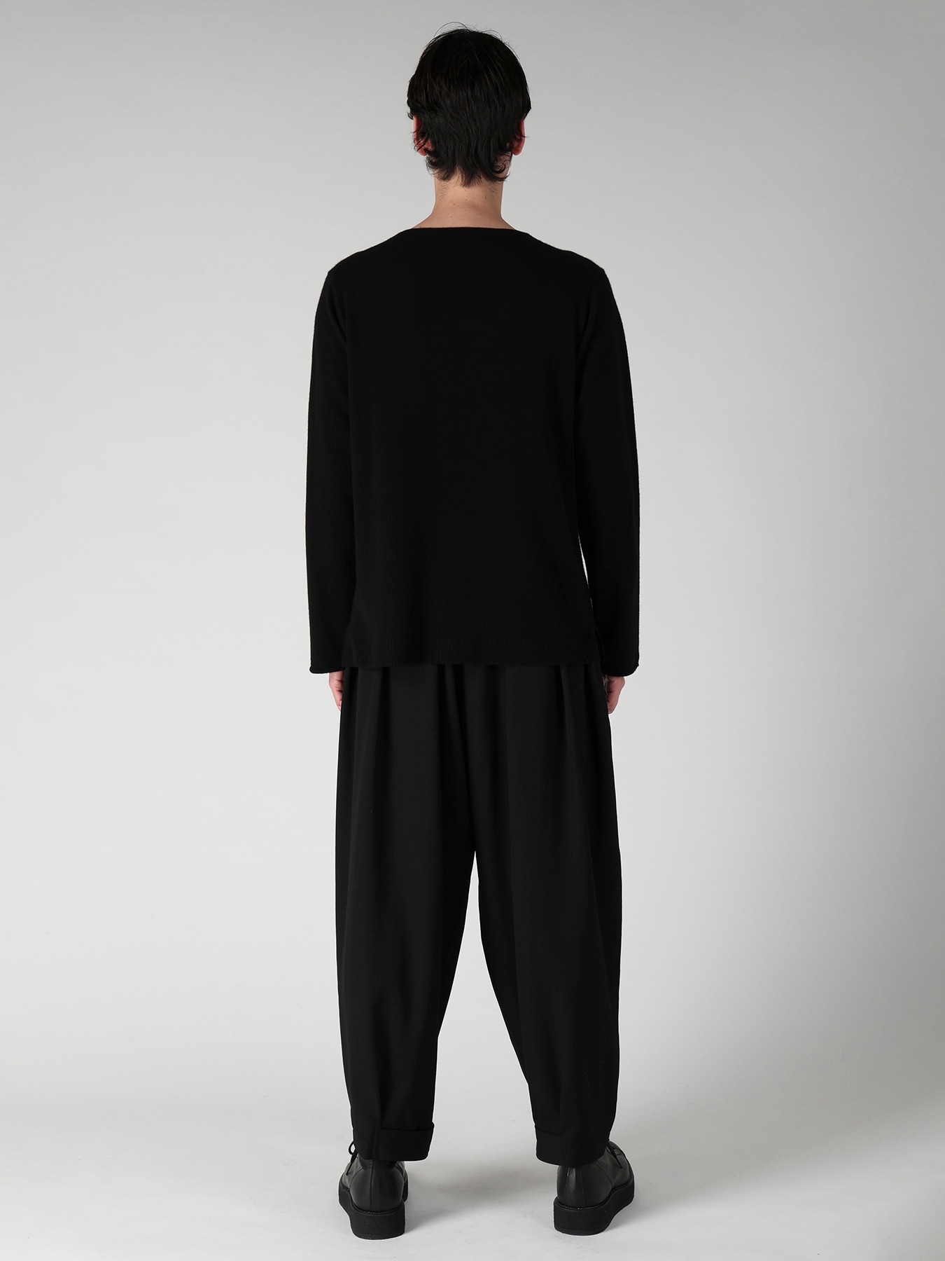 緊急セール　極美品　yohji yamamoto ワンピース　タグ、共布付き SINGLE JERSEY SIGNATURE EMBROIDERED KNIT(FREE SIZE Black): Yohji