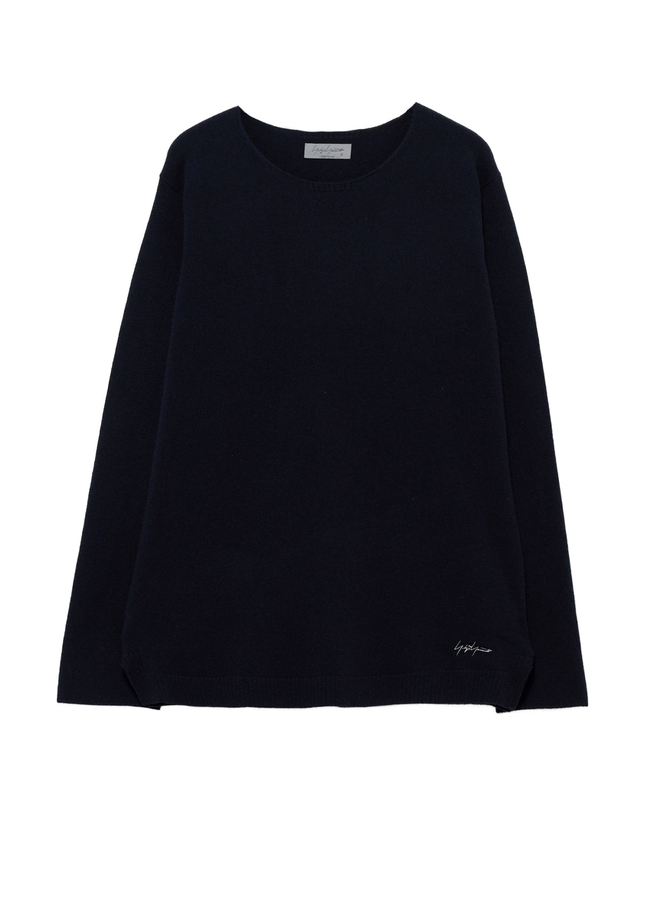 ヨウジヤマモト (Yohji Yamamoto) カシミヤセーター SINGLE JERSEY+CHINA BUTTON CHINA BUTTON ROUND NECK CD(FREE SIZE