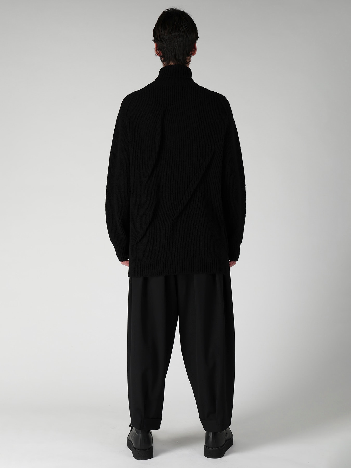 HALF CARDIGAN+TUCK TUCK TURTLE NECK PO