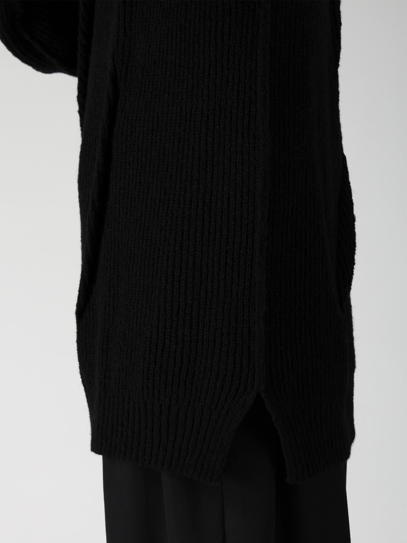 HALF CARDIGAN+TUCK TUCK TURTLE NECK PO