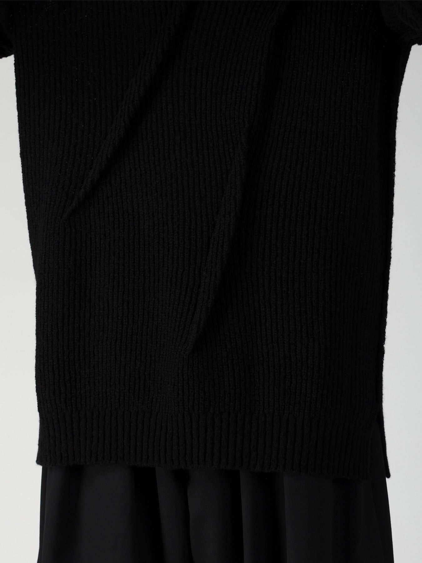 HALF CARDIGAN+TUCK TUCK TURTLE NECK PO