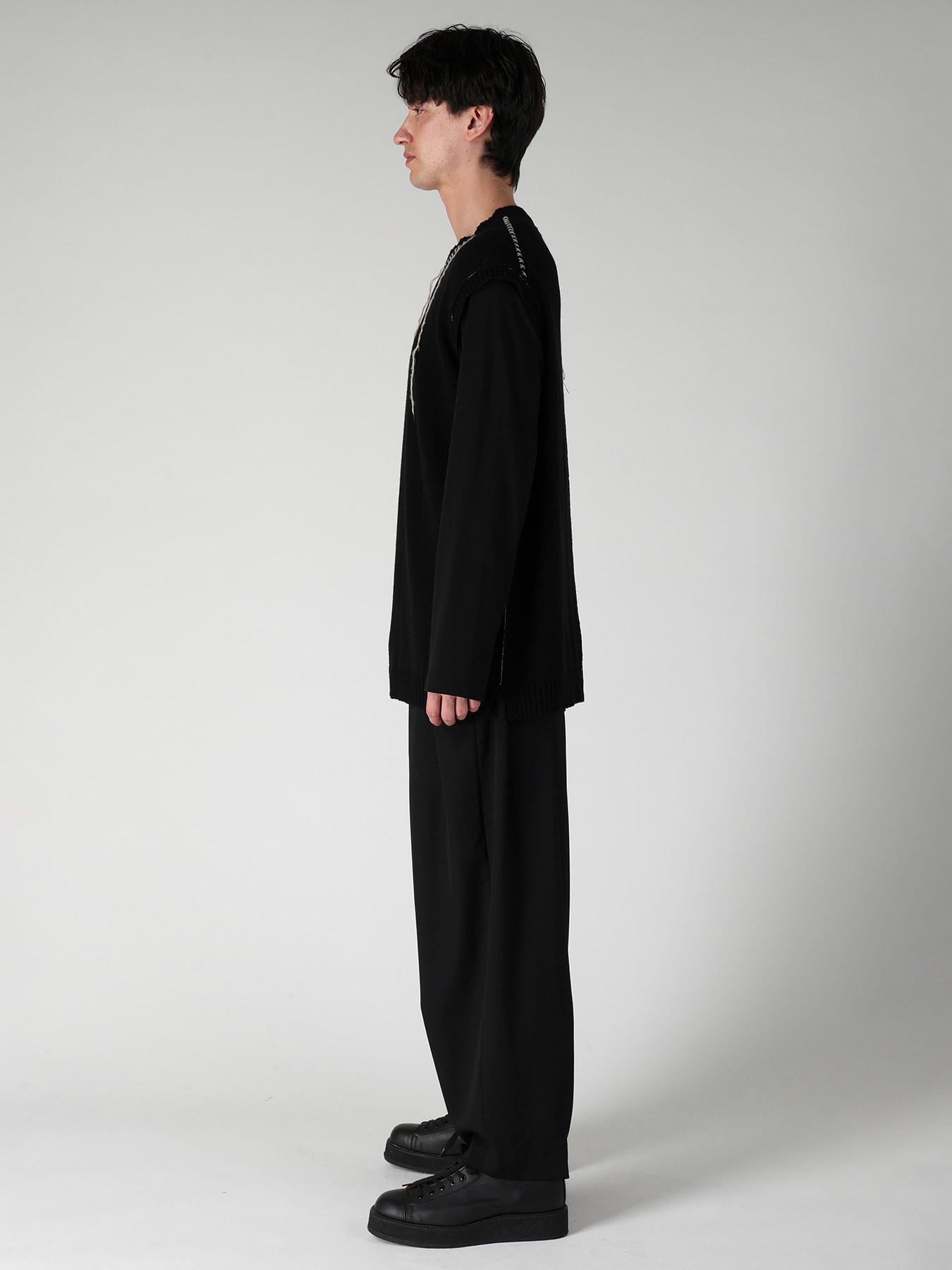 SINGLE JERSEY+EMBROIDERY EMBROIDERY ROUND NECK VEST