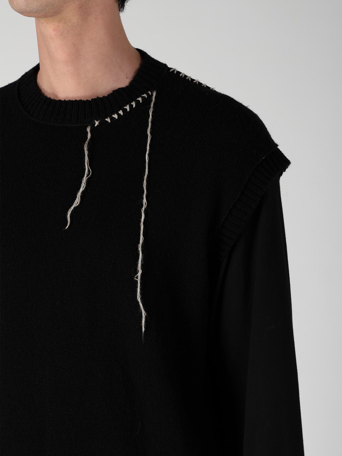 SINGLE JERSEY+EMBROIDERY EMBROIDERY ROUND NECK VEST
