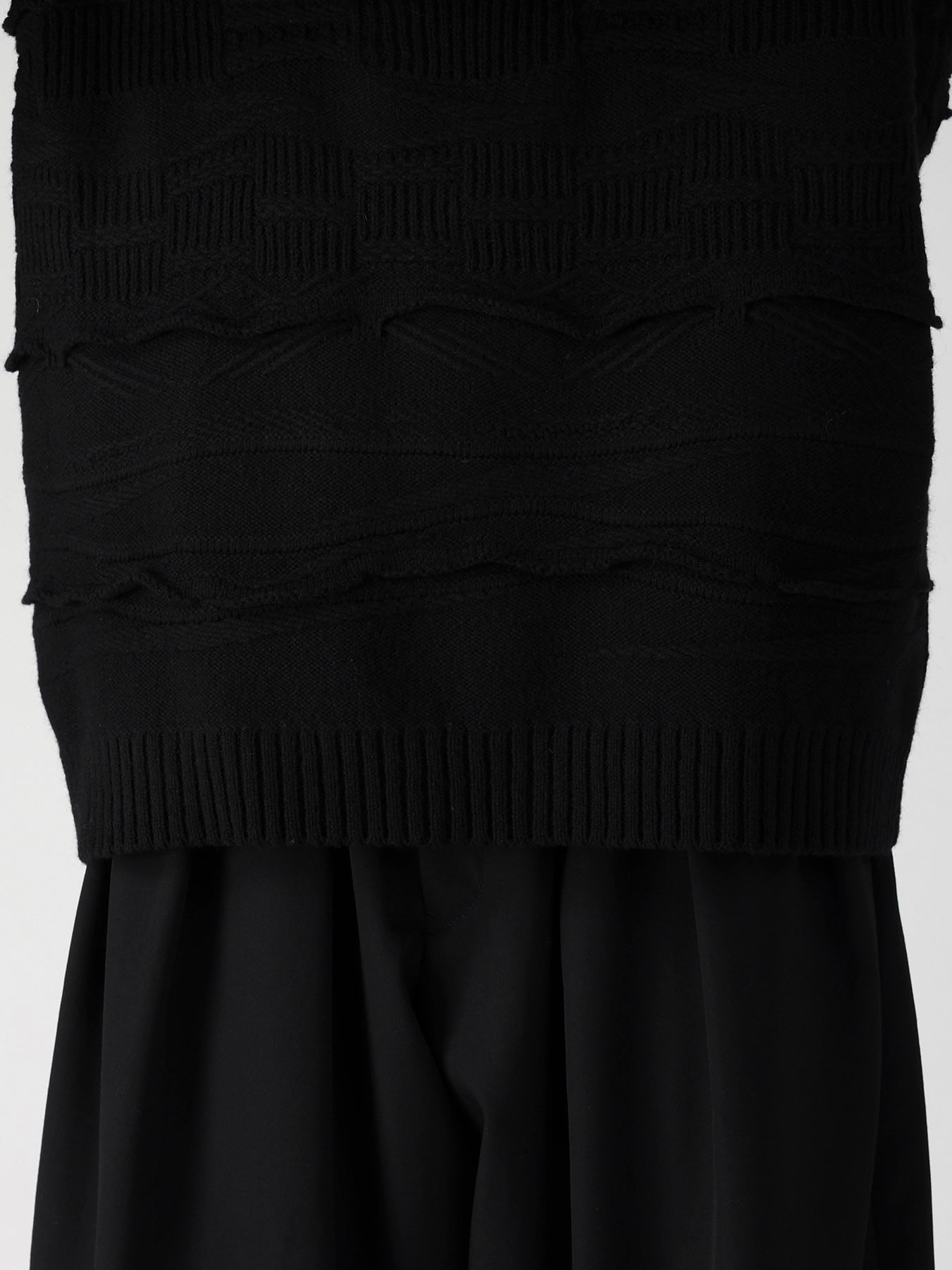 5G 1PLY RELIEF KNIT ROUND NECK PO