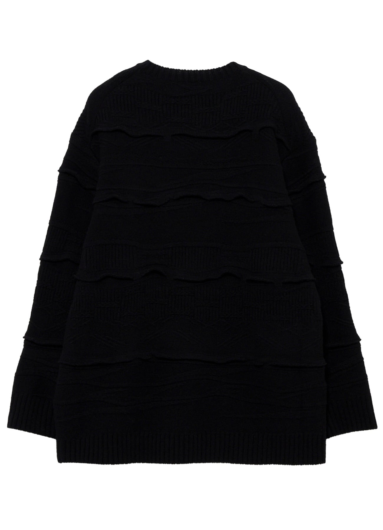 5G 1PLY RELIEF KNIT ROUND NECK PO