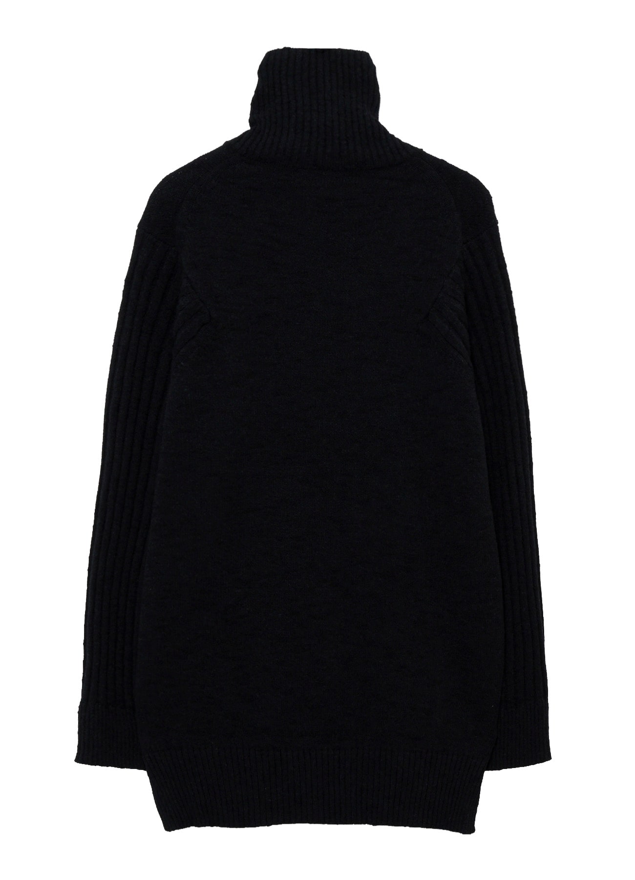 7G PLATING SINGLE JERSEY RIB HIGH NECK ZIP CARDIGAN