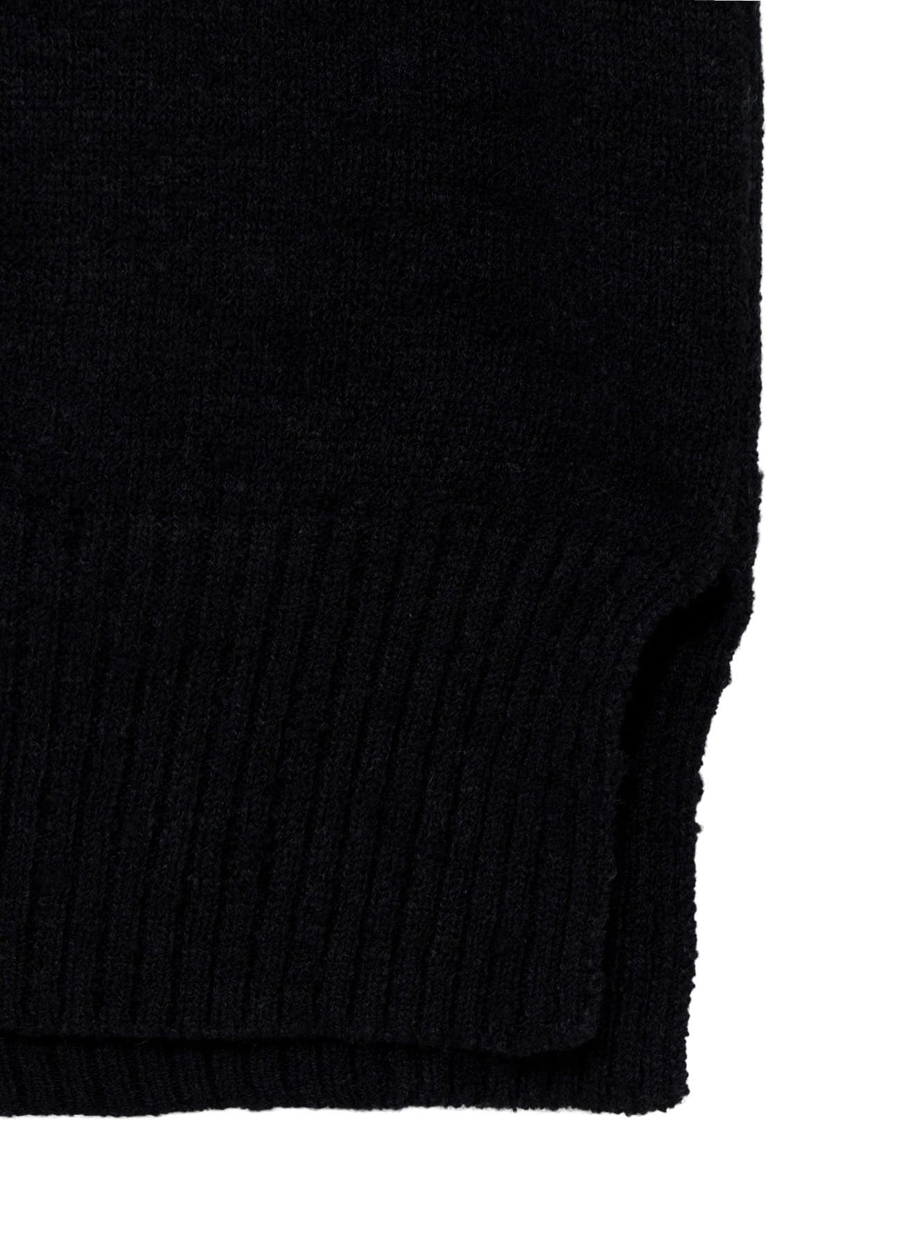 7G PLATING SINGLE JERSEY RIB HIGH NECK ZIP CARDIGAN