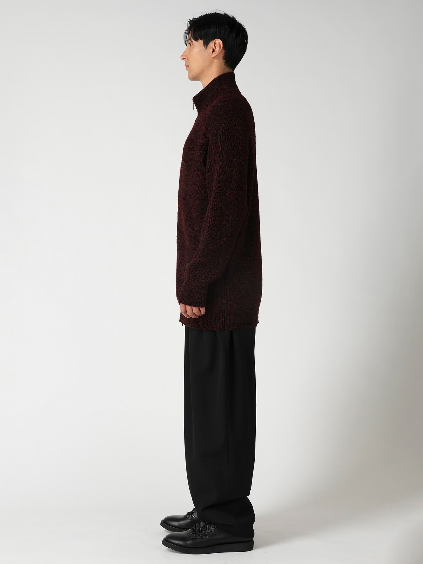 PARALLELED HALF CARDIGAN POCKET DETAIL ZIP BLOUSON