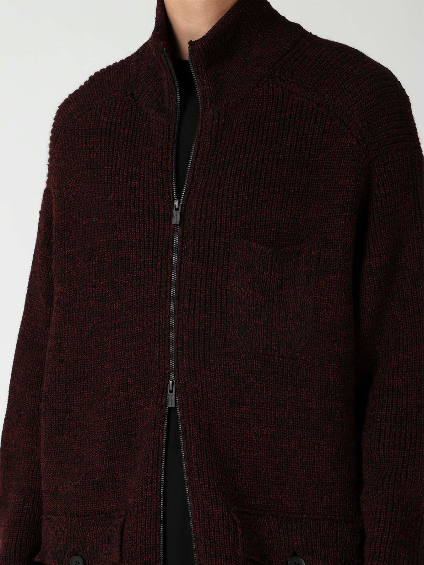 PARALLELED HALF CARDIGAN POCKET DETAIL ZIP BLOUSON